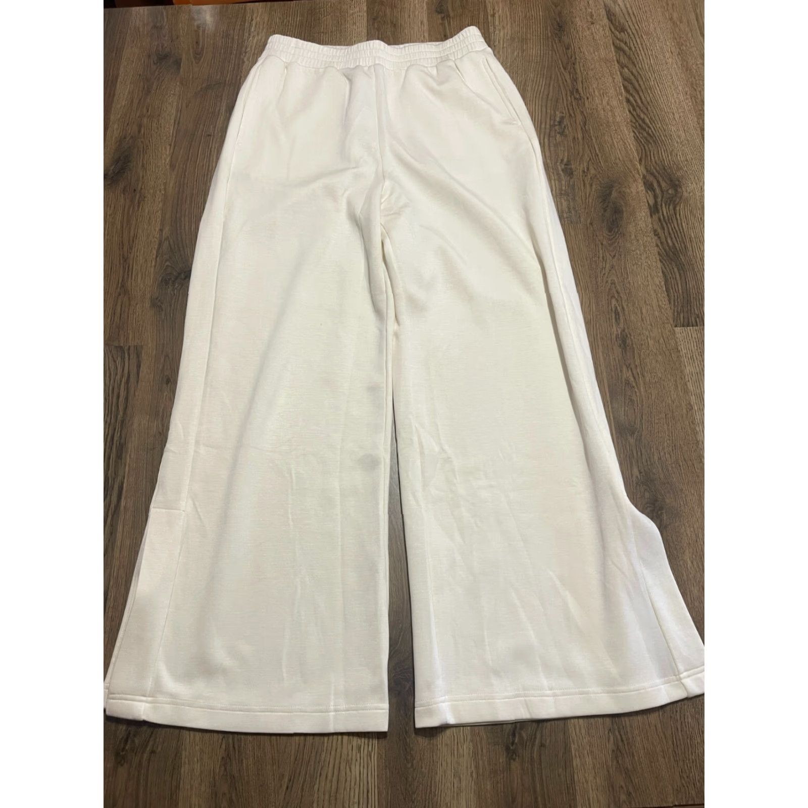 Vintage 89th & Madison Pants Women Sweatpants, Size M, White, Elastic Waist, Casual, Regular Fit, Inseam 28 in, 89th & Madison Size 32" / US 10 / IT 46 - 2 Thumbnail