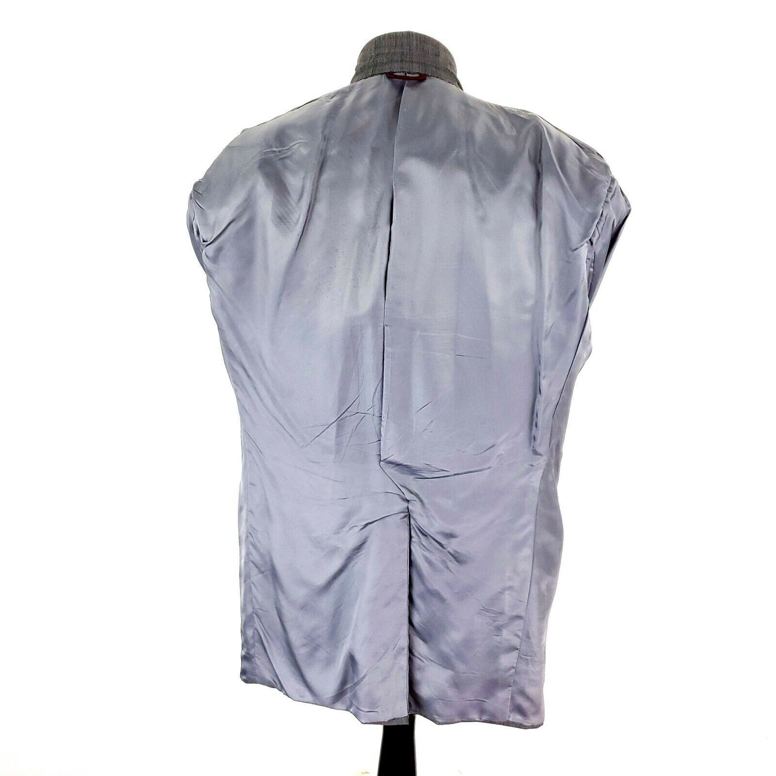 Hart Schaffner Marx Hart Schaffner Marx Wool 2 Button Blazer 42R Gray Nailshead Size 42R - 9 Thumbnail