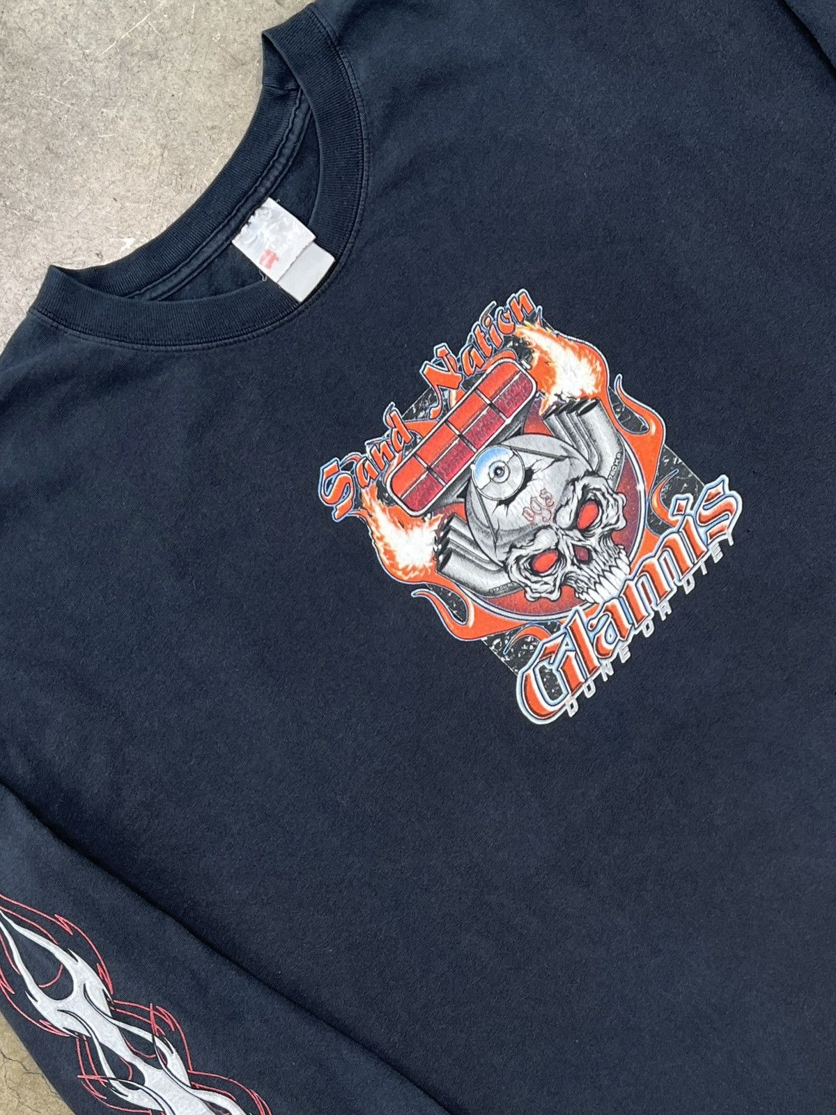 Harley Davidson Vintage Sand Nation Skull Engine Gilman's Flame Sleeve 3XL Size US XXL / EU 58 / 5 - 4 Thumbnail