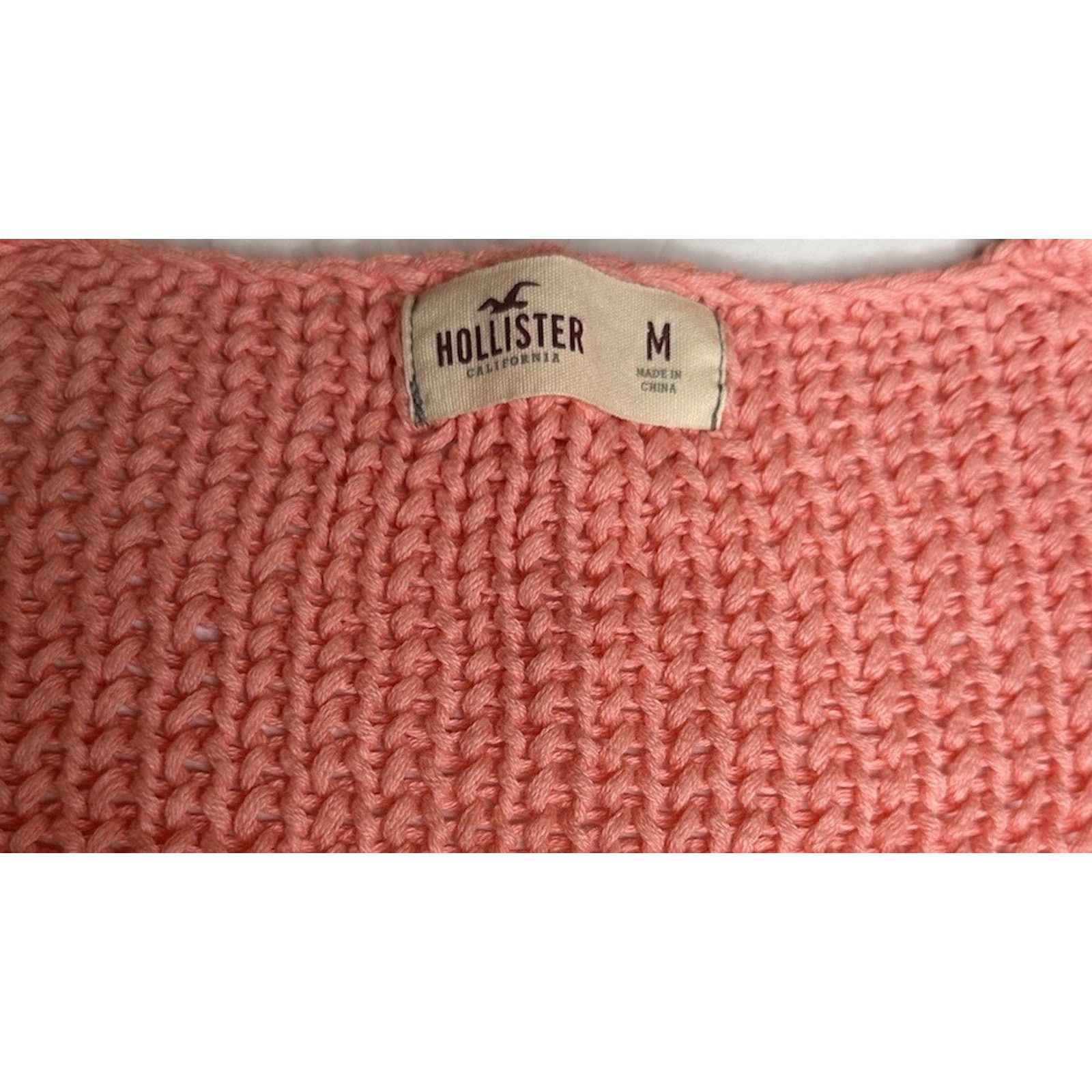 Hollister HOLLISTER Pink Coral Ombre V-Neck Beach Sweater Cover Up M Size M / US 6-8 / IT 42-44 - 9 Thumbnail