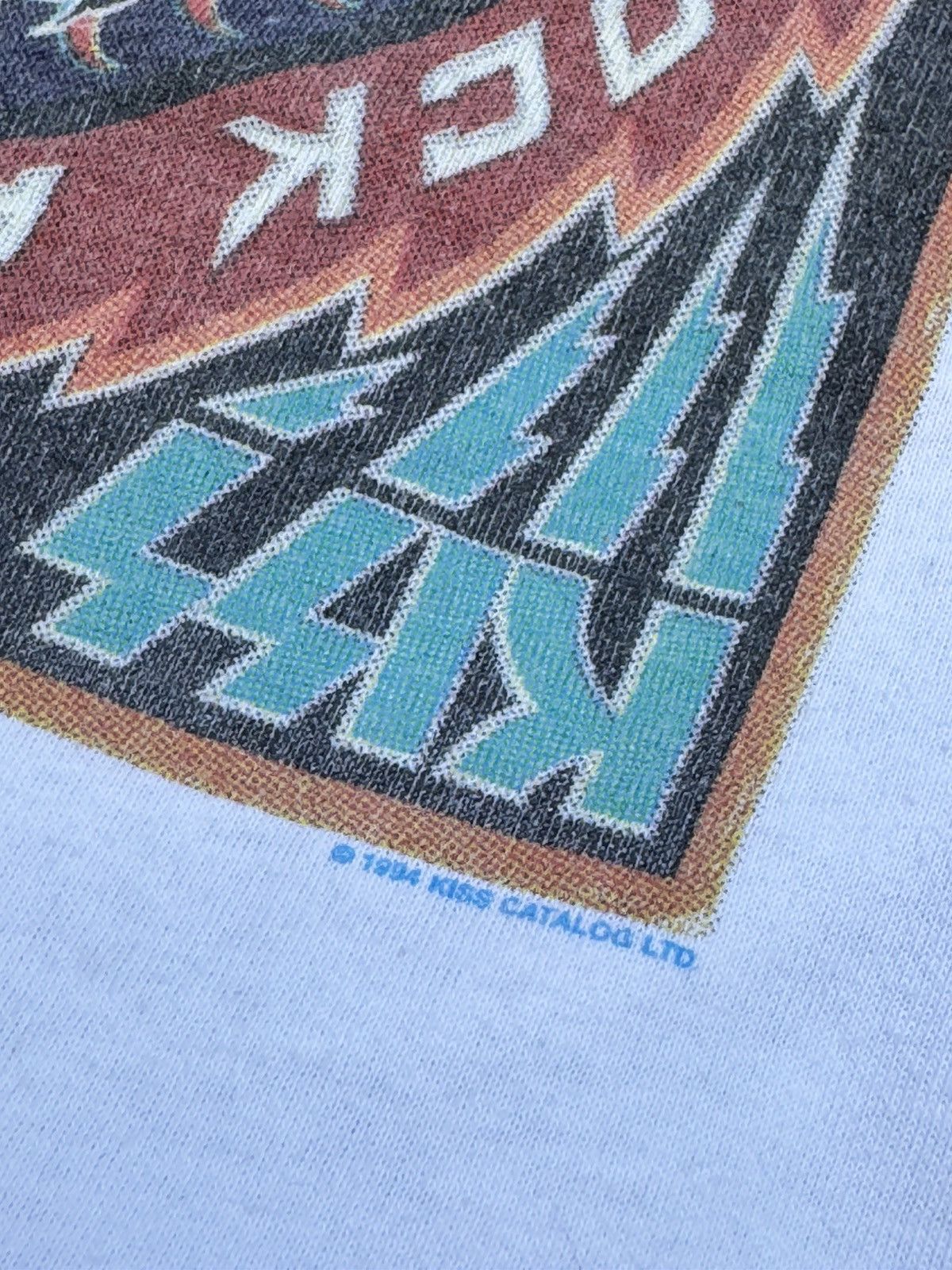 KISS Vintage 1994 Kiss Rock And Roll Over Band Tour Ringer Size US XL / EU 56 / 4 - 6 Thumbnail