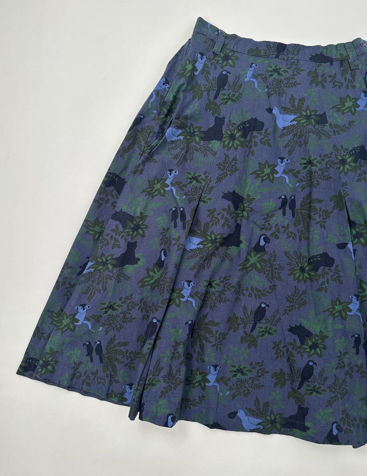 Issey Miyake × Ne-Net Ne-net - Issey Miyake - Jungle Pattern Midi Skirt Size 27" / US 4 / IT 40 - 2 Thumbnail
