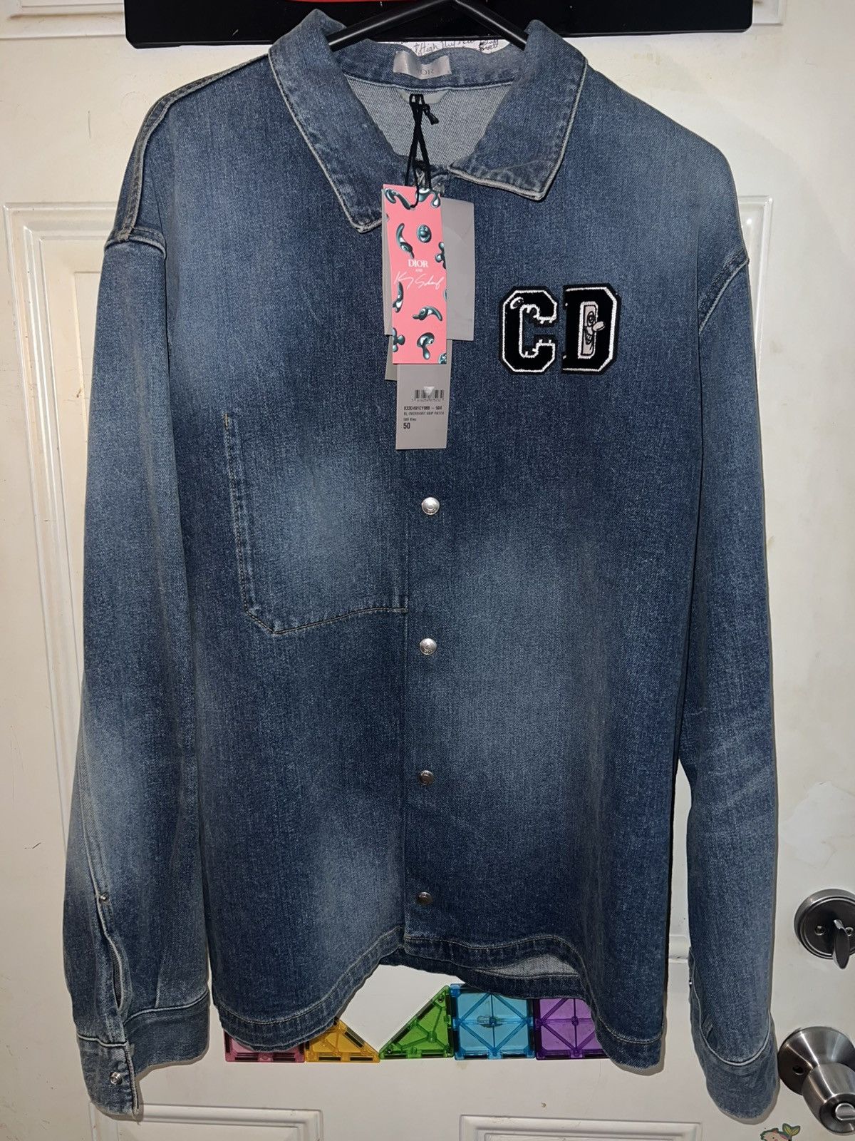 Dior Dior and Kenny Scharf - Blue Denim - brand New Size US L / EU 52-54 / 3 - 1 Thumbnail