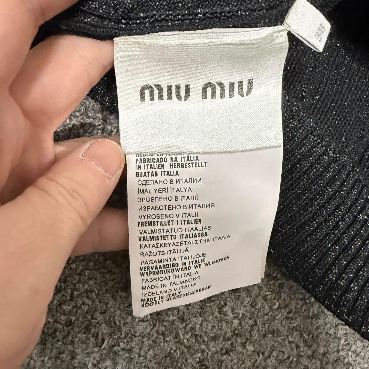Miu Miu MIU MIU Gray Knit Cropped top38 Size XS / US 0-2 / IT 36-38 - 4 Thumbnail