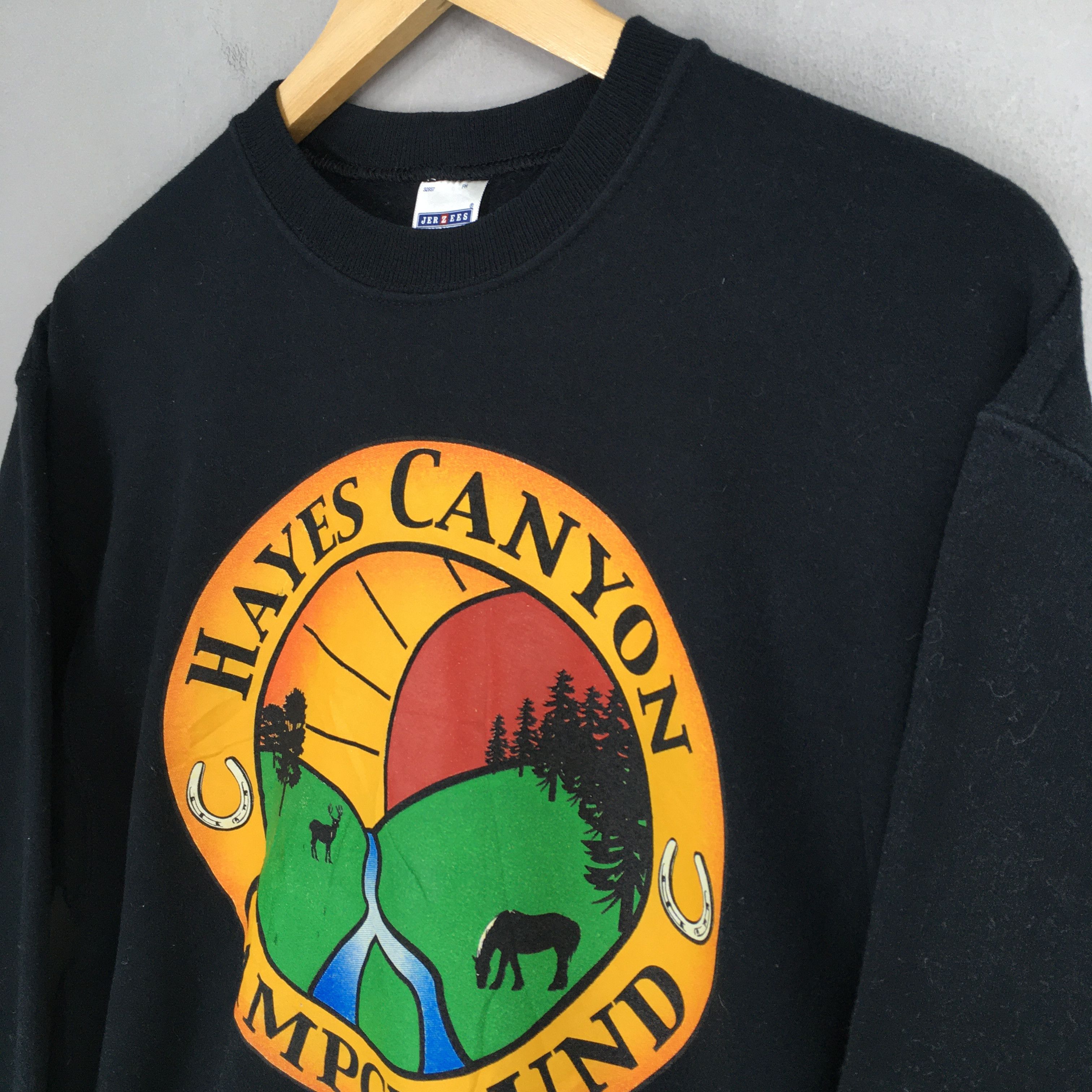 Jerzees Vintage Hayes Canyon Campground Sweatshirt Small Size US S / EU 44-46 / 1 - 3 Thumbnail