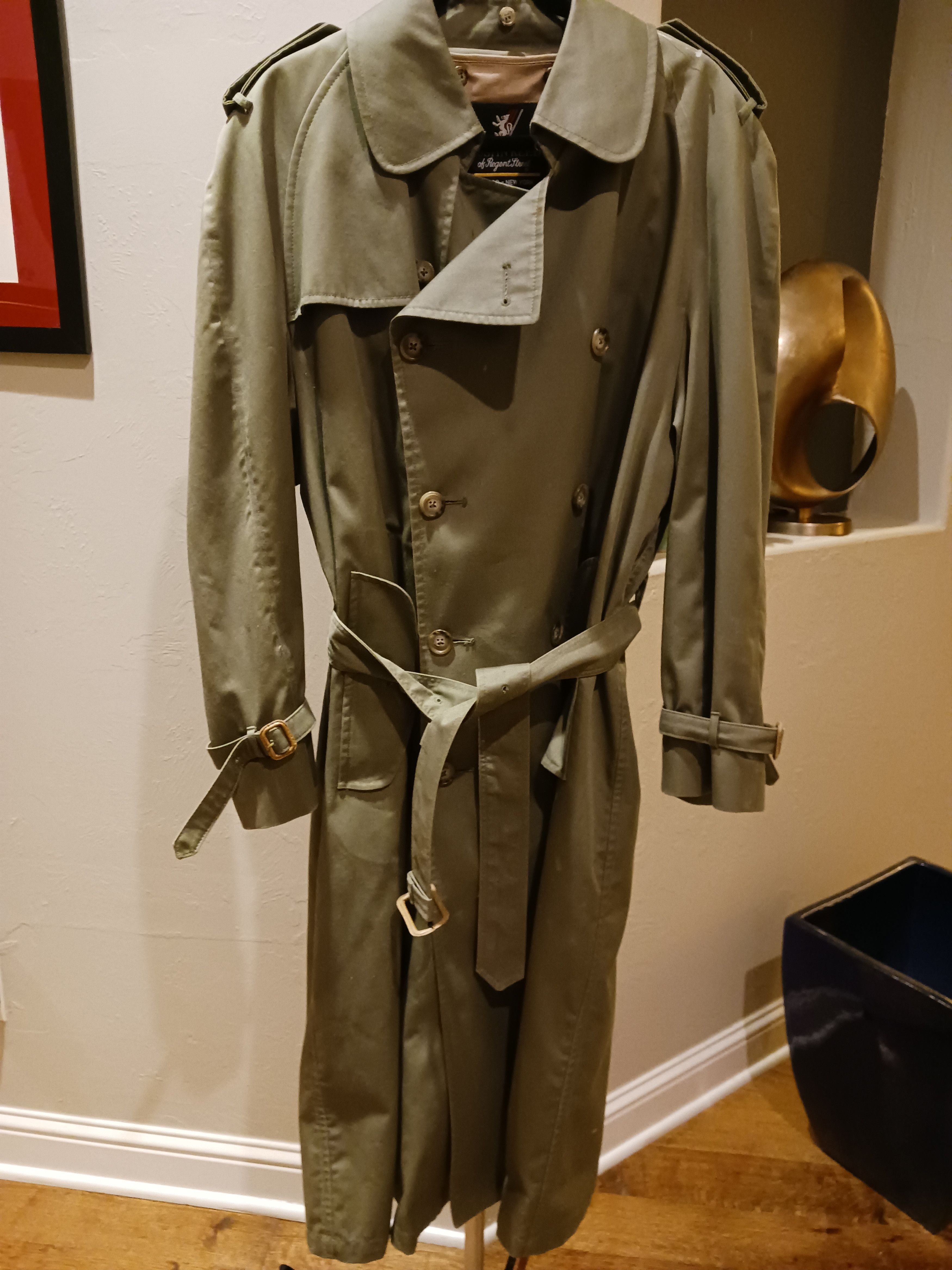Austin Reed Vintage 70s Men's Classic Double Breasted Trench Coat Size US M / EU 48-50 / 2 - 1 Thumbnail