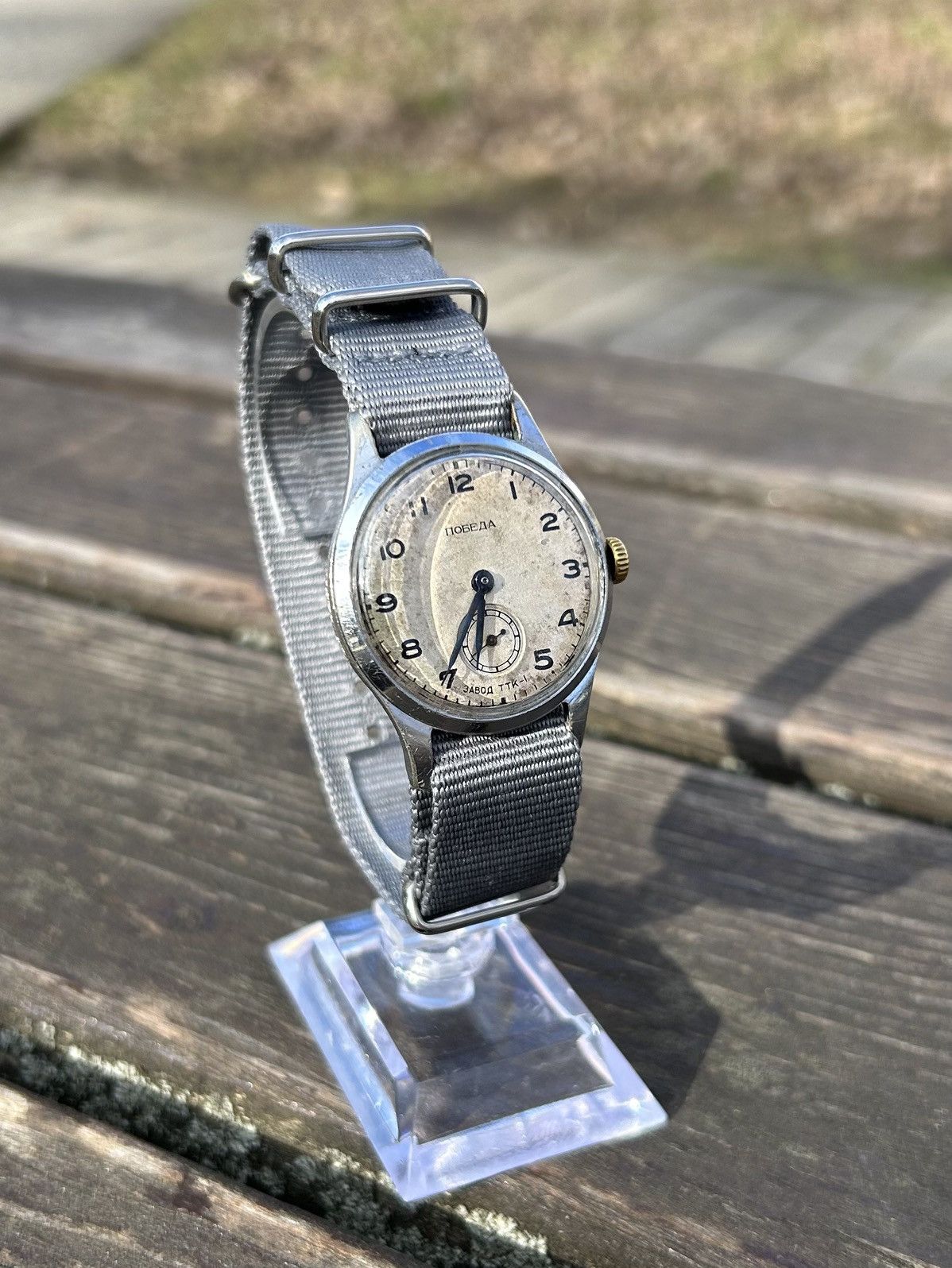 Vintage Vintage Pobeda Watch USSR Soviet Mechanical Authentic 1950s Size ONE SIZE - 4 Thumbnail