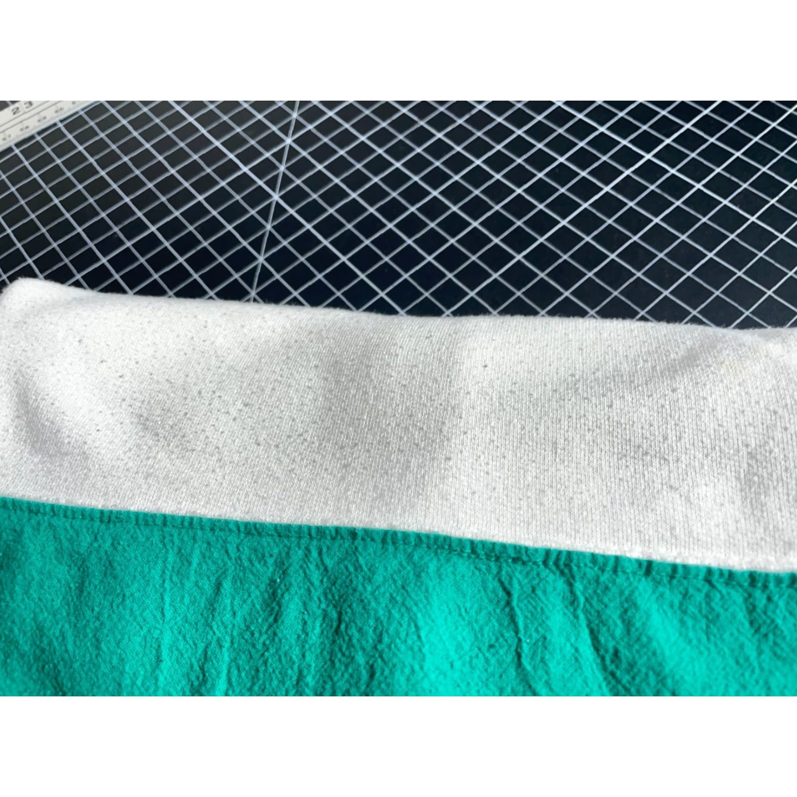 Vintage 90s Broad Stripe T-Shirt Adult XL Green White Blue Textured Skater Surf Size US XL / EU 56 / 4 - 7 Thumbnail