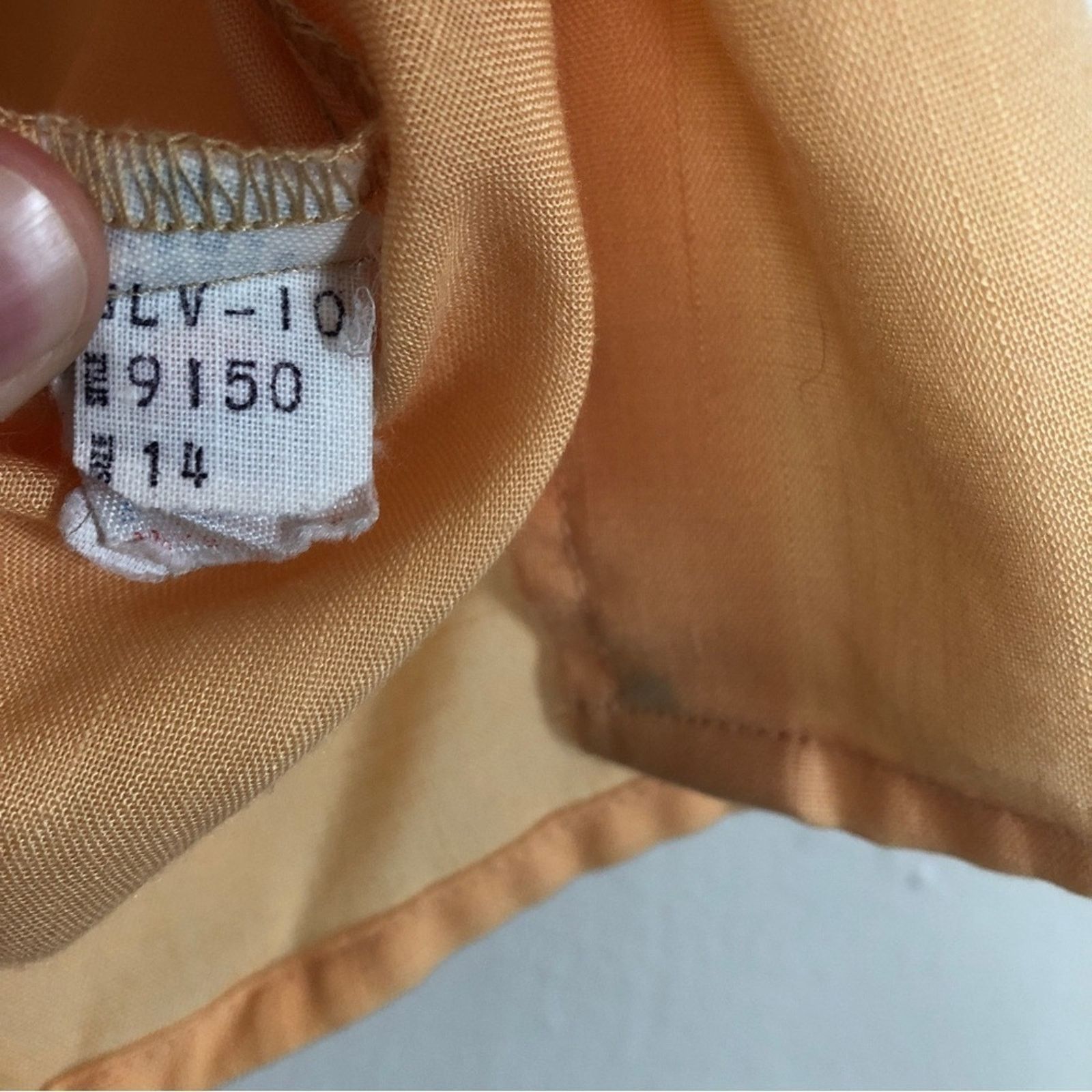 Vintage Act III Yellow Orange Button Short Sleeve Ruffle Blouse Top Size L / US 10 / IT 46 - 7 Thumbnail