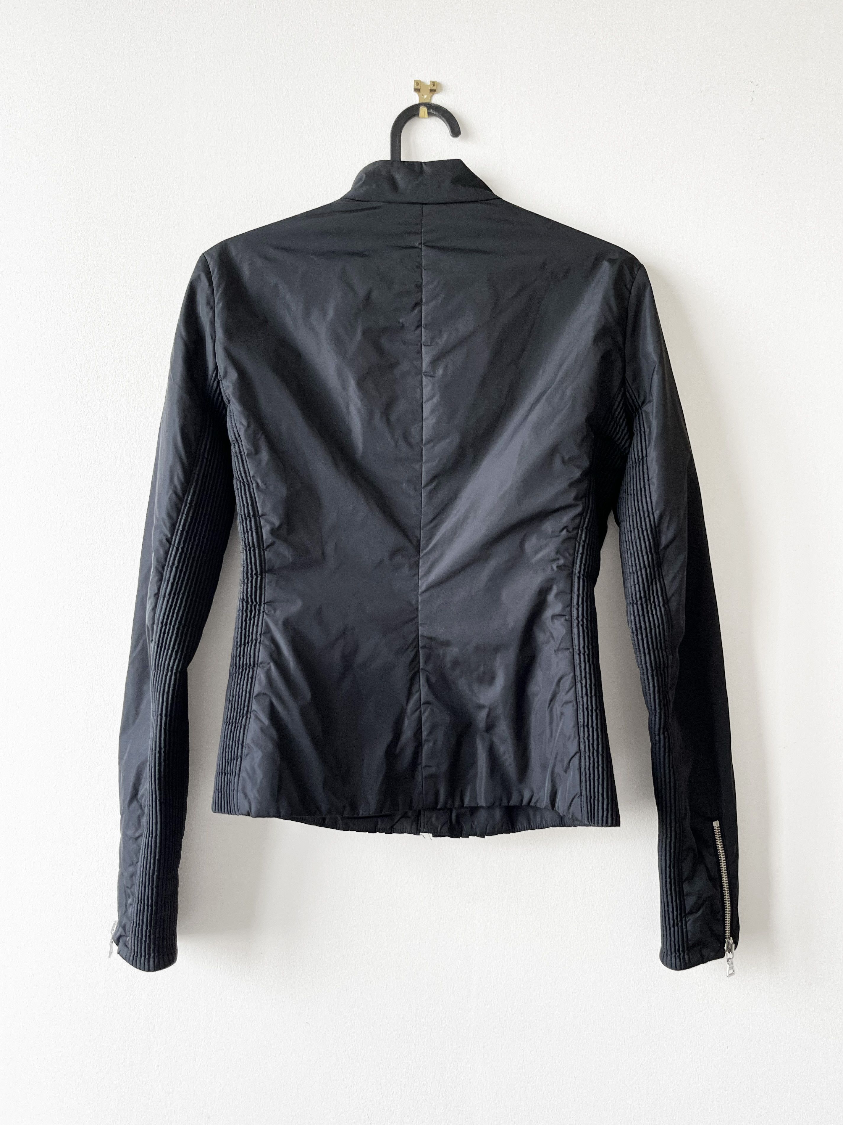 Prada Prada black nylon jacket with ruffle gather details Size XS / US 0-2 / IT 36-38 - 2 Thumbnail