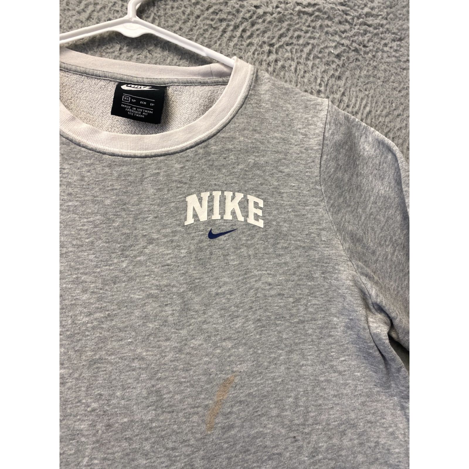 Nike Nike Men's Crewneck Sweatshirt XS Long Sleeve Gray Lightweight Logo Pullover Sportswear Size US XS / EU 42 / 0 - 2 Thumbnail