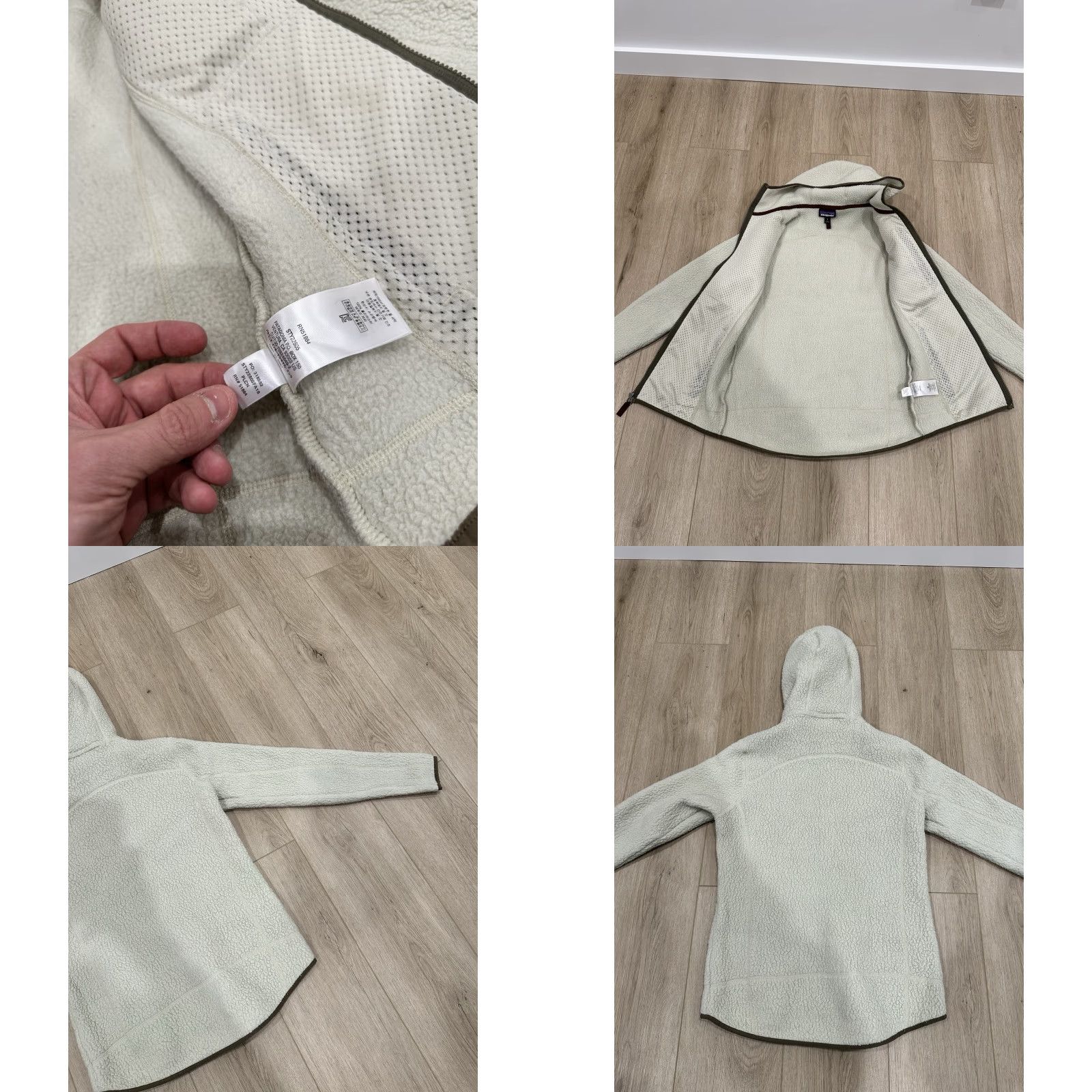 Patagonia Patagonia Jacket Womens S Ivory Fleece Full Zip Hooded Mid-Length 22805 Size S / US 4 / IT 40 - 8 Thumbnail