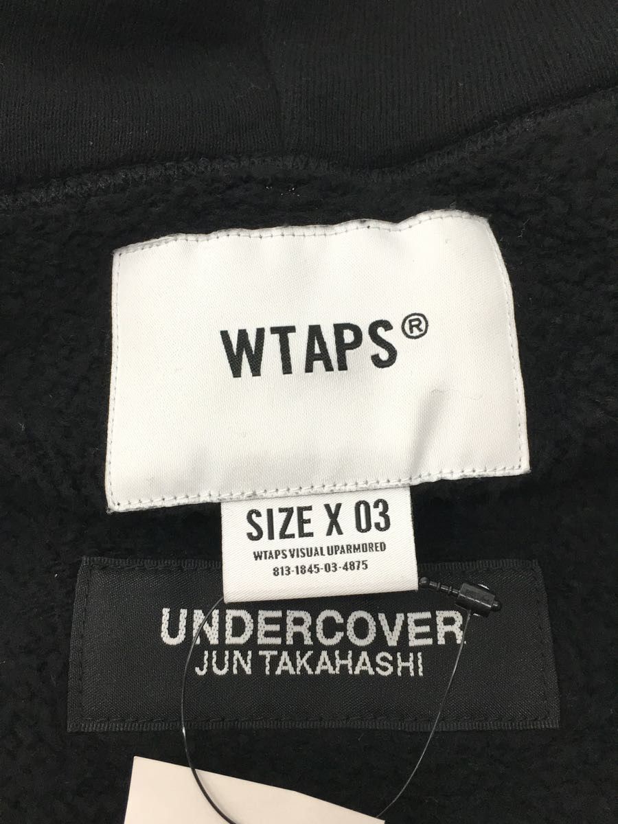 Hoodie Cotton Pullover Printed Slash Pocket Black