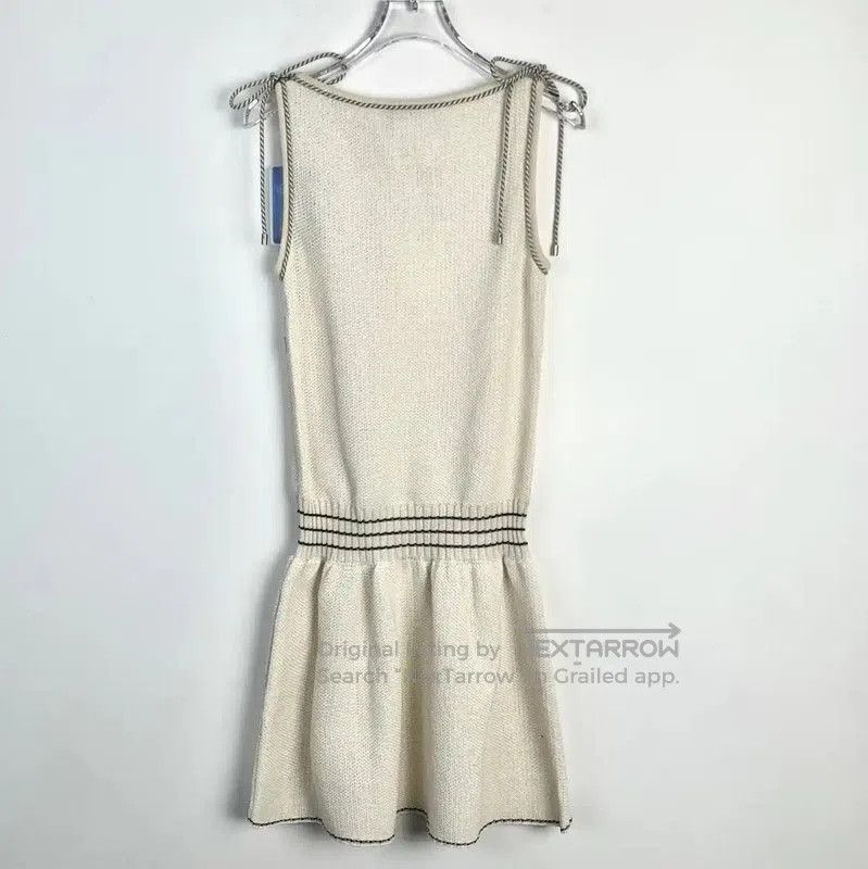 Chanel Chanel Cotton Blend Cream Dress for Women . Size XXS / US 00 / IT 34 - 2 Thumbnail