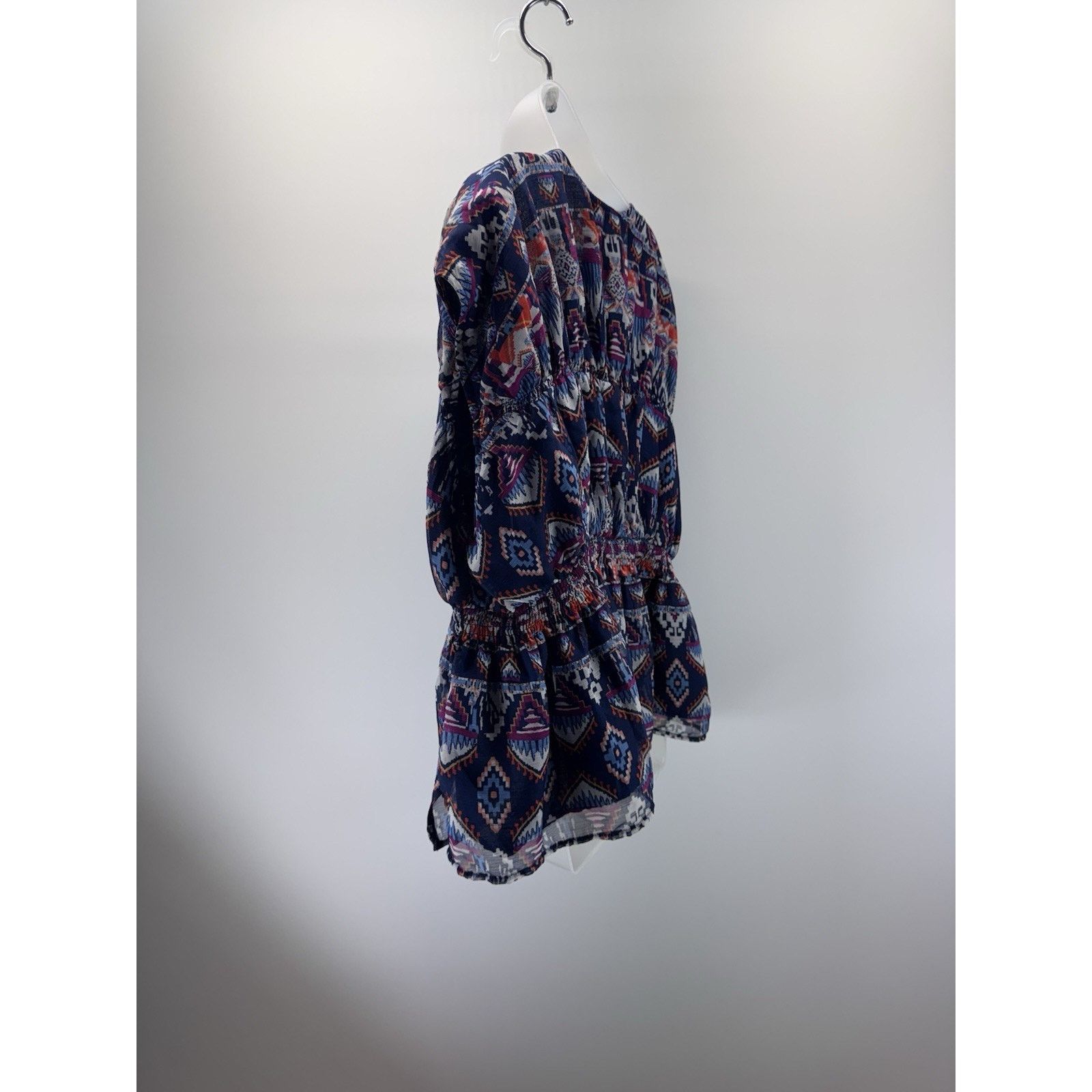Old Navy Old Navy Top Blue V-Neck Blouse Smocked Waist Women’s 2X Size XXL / US 16-18 / IT 52-54 - 6 Thumbnail