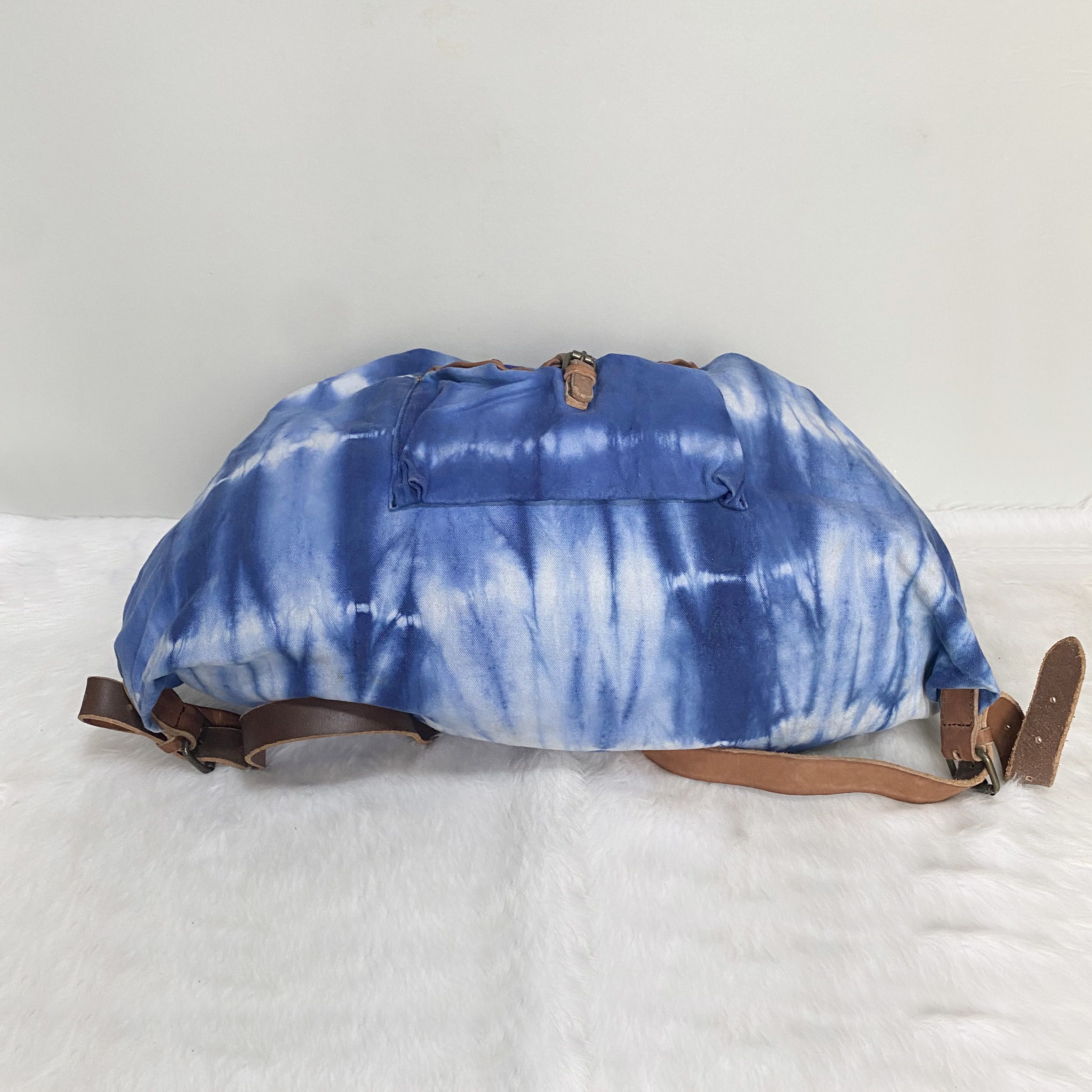 Denim & Supply Ralph Lauren Blue Tie-Dye Canvas Backpack Bag Size ONE SIZE - 6 Thumbnail