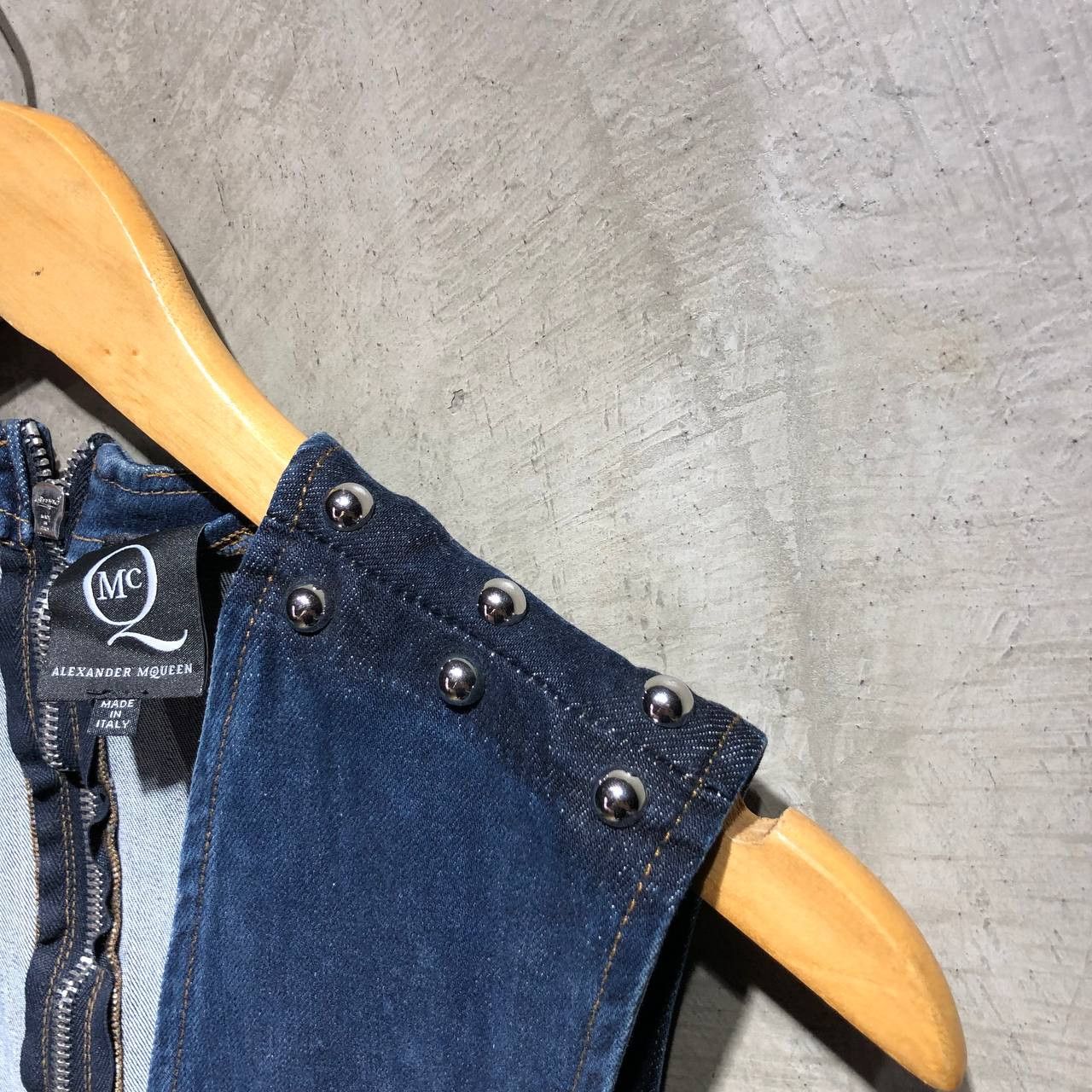Alexander McQueen Alexander McQueen Studded Denim Dress Size S / US 4 / IT 40 - 6 Thumbnail