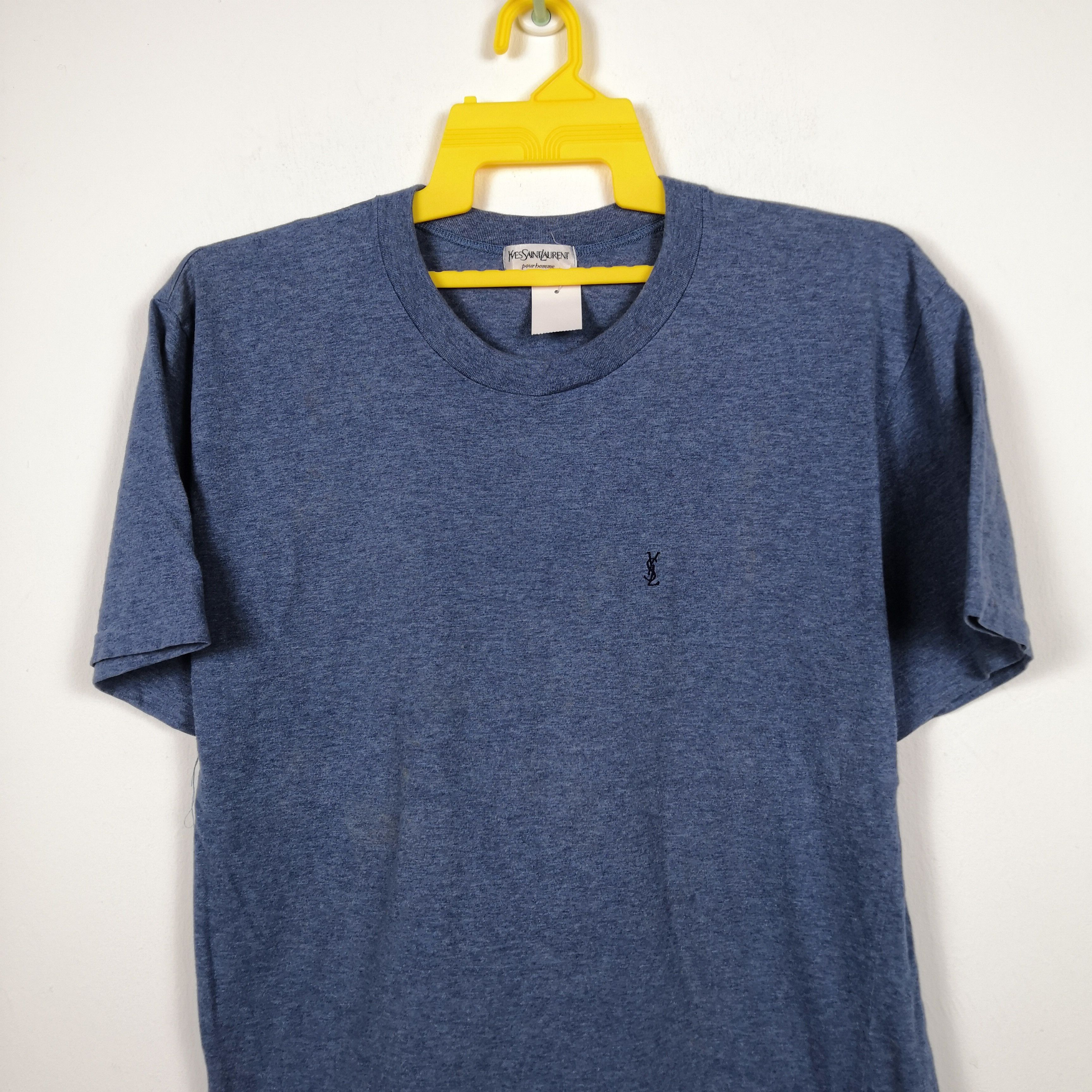 Japanese Brand Vintage Yves Saint Laurent T-Shirt YSL Crewneck Tees Size US L / EU 52-54 / 3 - 2 Thumbnail