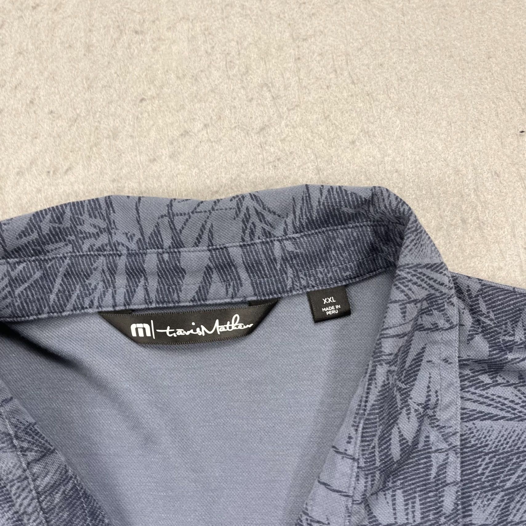 TravisMathew Travis Mathew Polo Shirt Mens 2XL XXL Blue Floral Leaf Golf AOP Pique Shirt Adult 2XL Blue Floral Leaf Golf Polo Mens Size US XXL / EU 58 / 5 - 3 Thumbnail