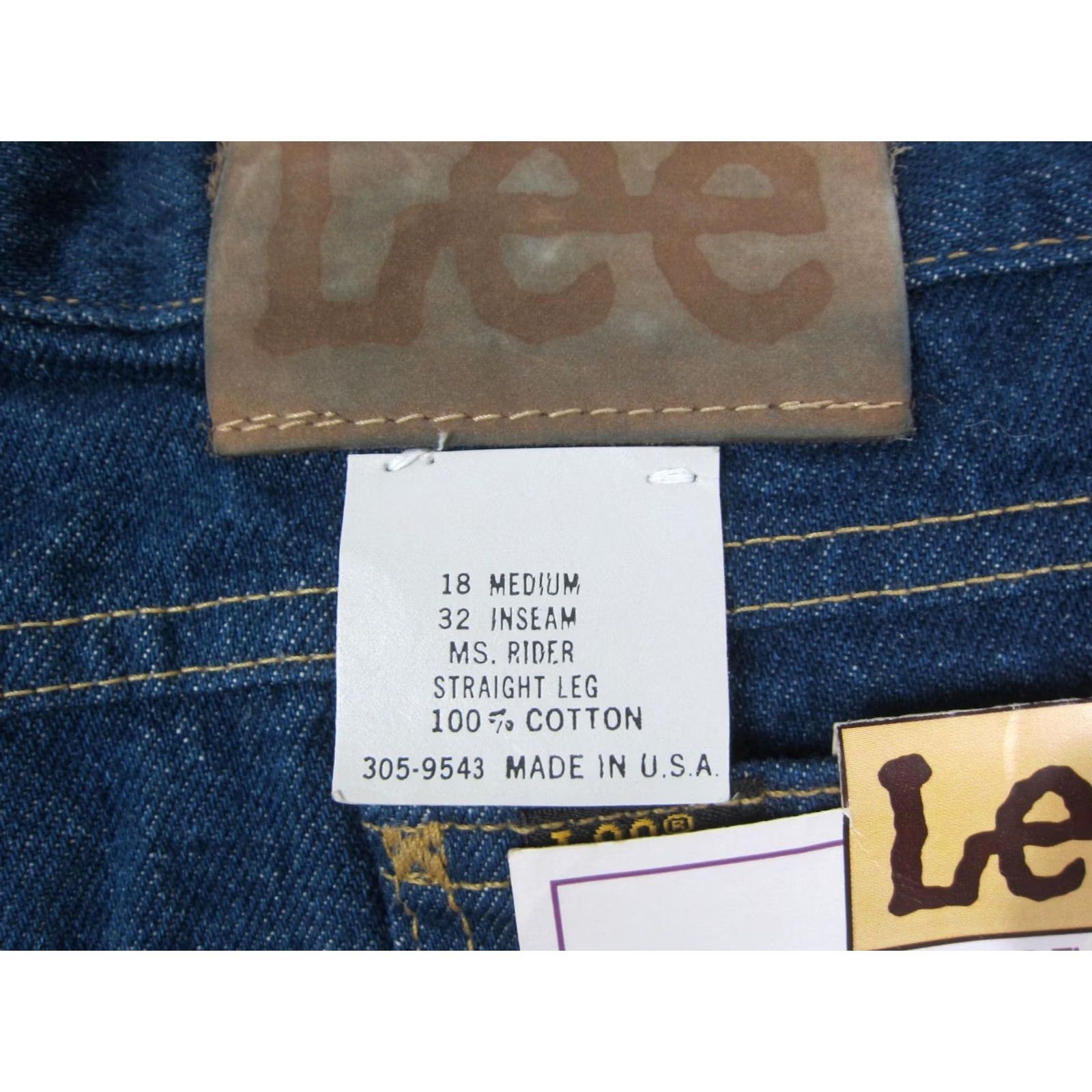 Lee VINTAGE LEE Riders Jeans Womens 18 Blue Denim Straight 80s 90s United States Jeans Mens Womens Girls Size 40" / US 18 - 4 Thumbnail