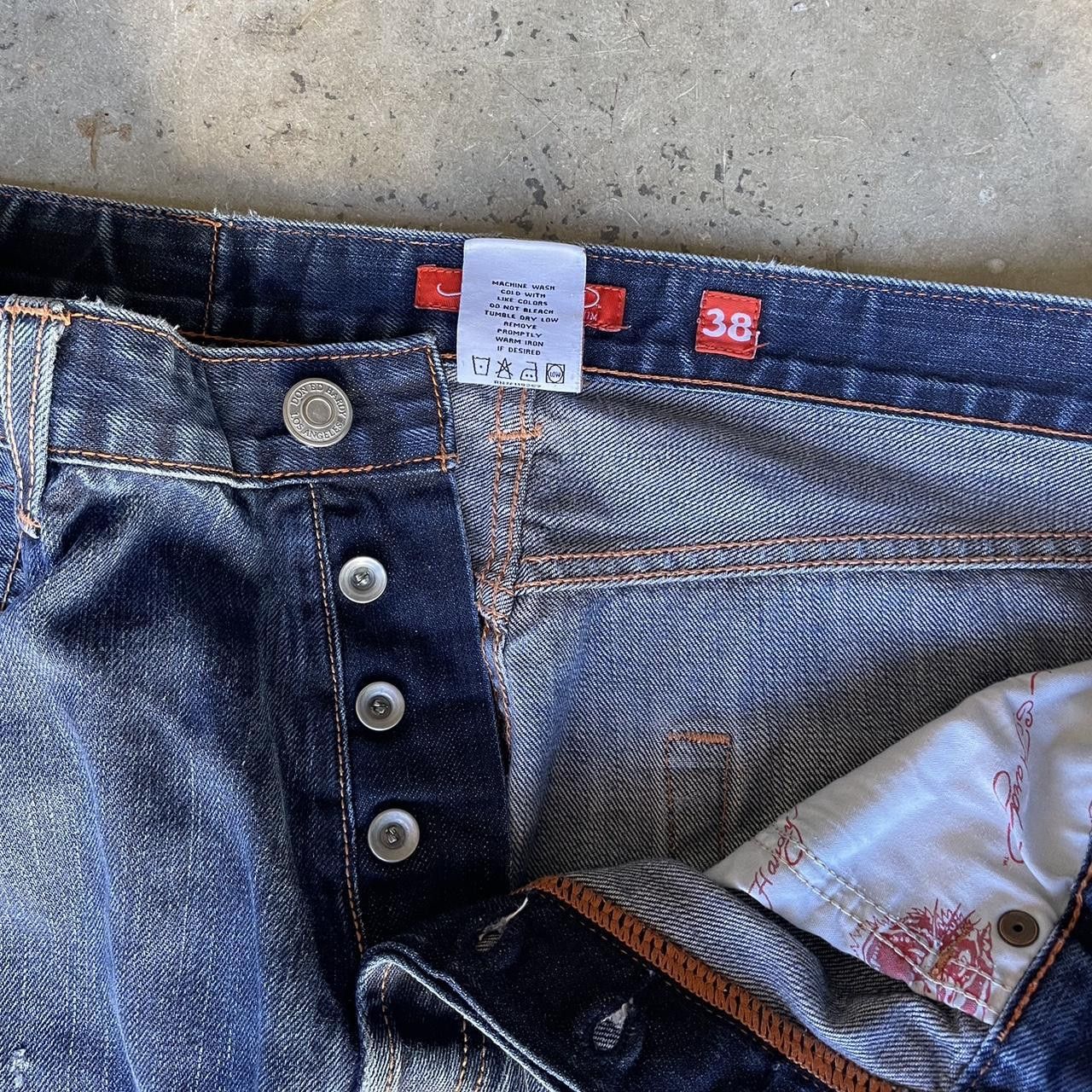 Ed Hardy × Vintage y2k Ed Hardy Embroidered Jeans Skull Eagle Size US 38 / EU 54 - 7 Thumbnail