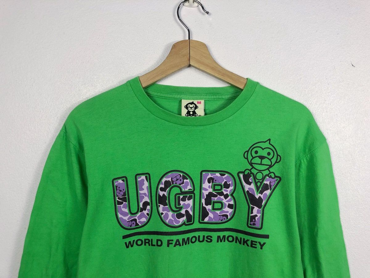 Japanese Brand Rare Uittg Baby World Famous Monkey LS Tee Size US M / EU 48-50 / 2 - 2 Thumbnail