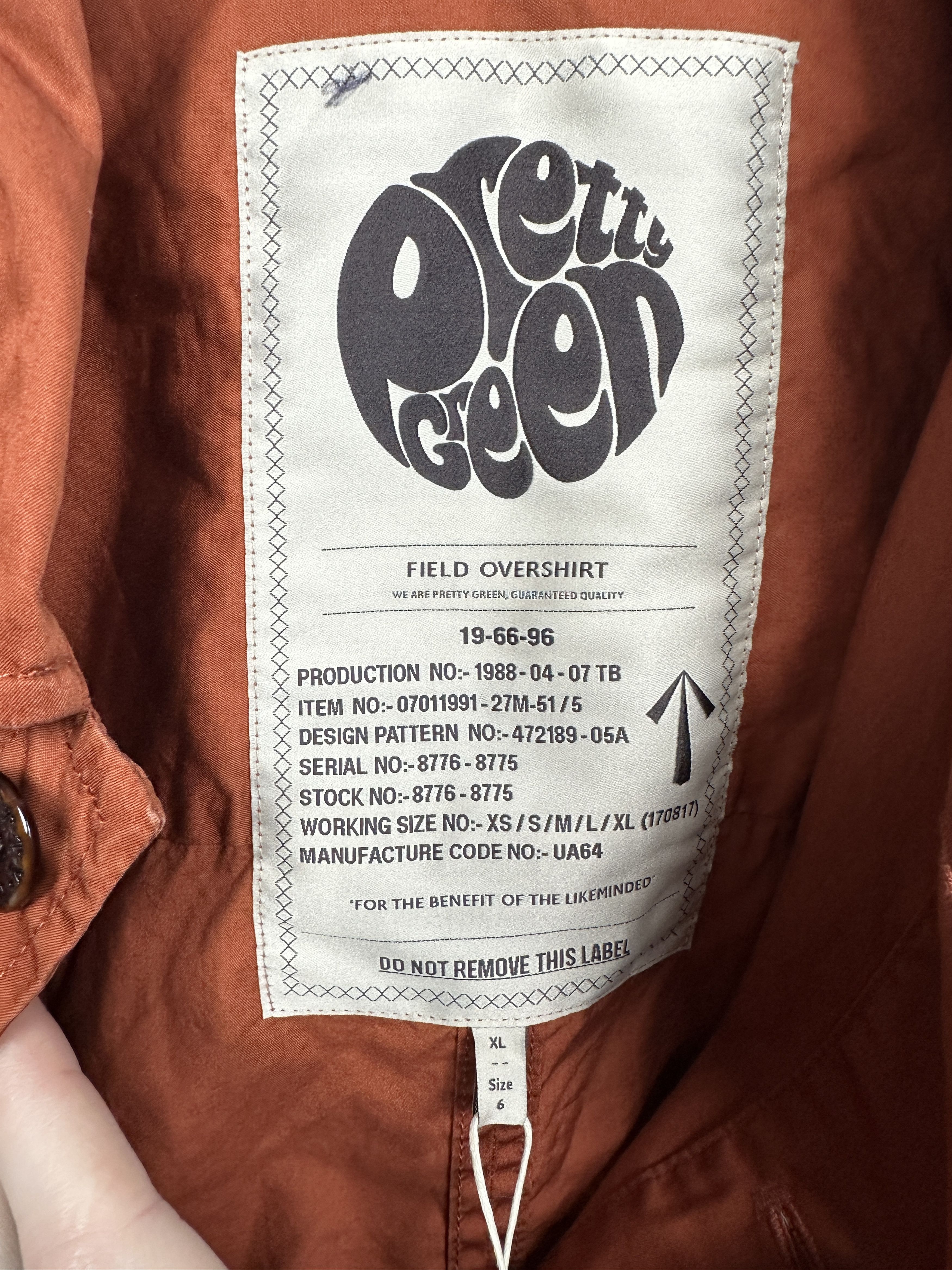 Pretty Green NEW! Pretty Green Mens Through Overshirt Jacket Size US XL / EU 56 / 4 - 5 Thumbnail