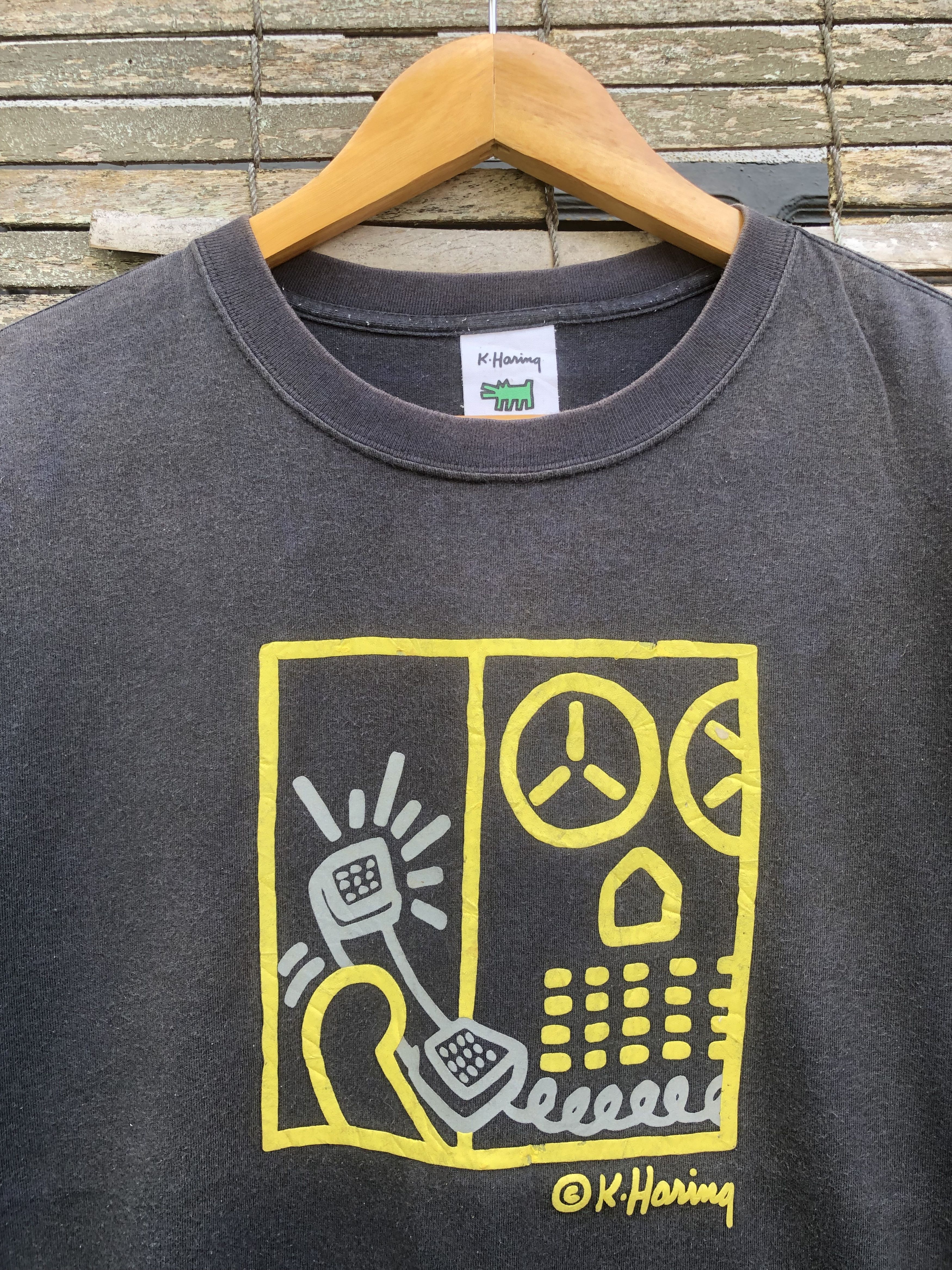 Vintage Vintage Sunfaded Keith Haring Telephone POP UP Graphic Tee Size US M / EU 48-50 / 2 - 2 Thumbnail