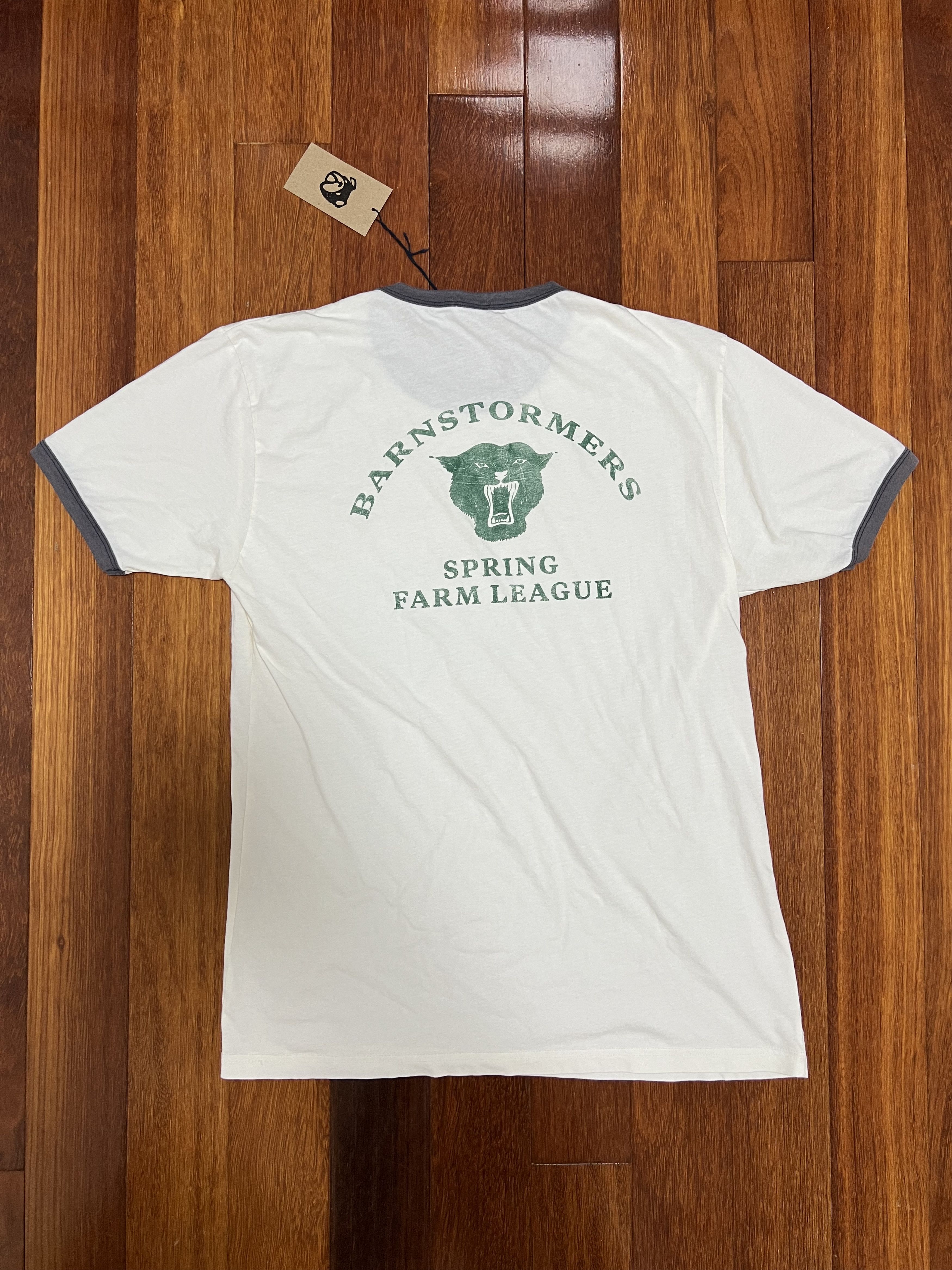 WYTHE 💚 Wythe Cotton Ringer T-Shirt Barnstormers Back Print NEW Size US L / EU 52-54 / 3 - 3 Thumbnail