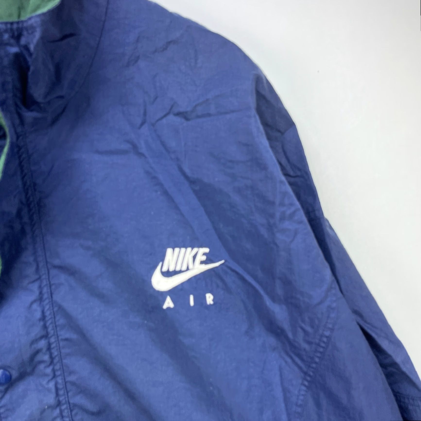 Nike VINTAGE Nike Air Windbreaker Anorak Jacket 2XL Mens Blue 90s Windbreaker Nike Air 90s Mens Size US XXL / EU 58 / 5 - 3 Thumbnail