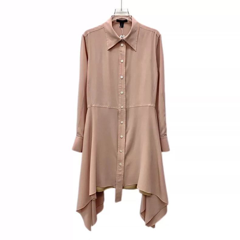 Louis Vuitton Louis Vuitton Pink Mulberry Silk Lapel Single Breasted Lon Size S / US 4 / IT 40 - 1 Thumbnail