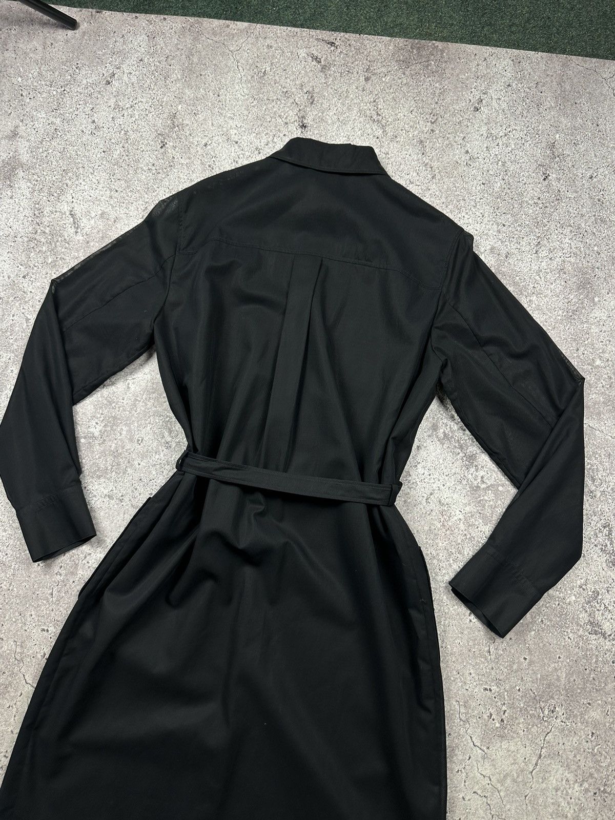 Hermes Vintage Hermès Paris Black Cotton Shirt Dress Belted Size M / US 6-8 / IT 42-44 - 14 Thumbnail