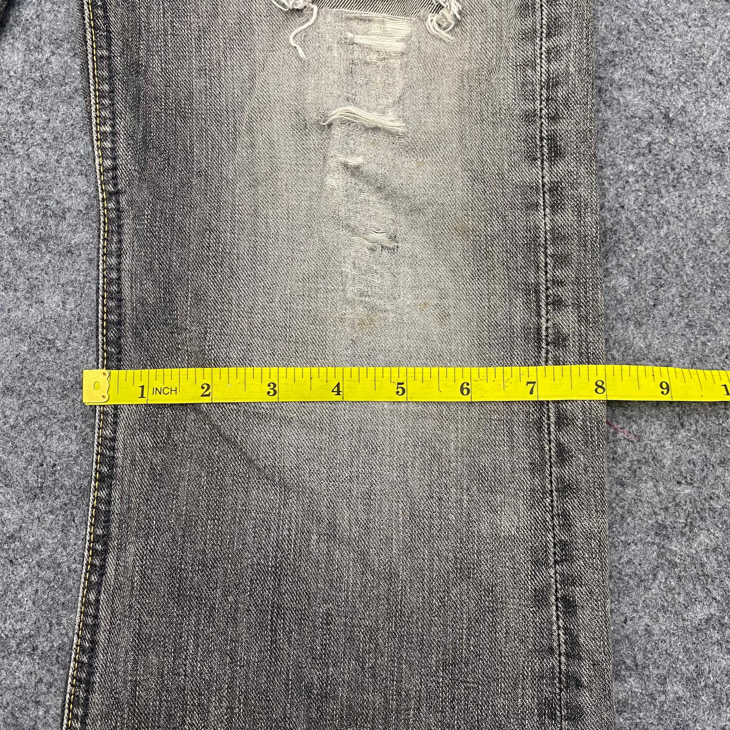 Japanese Brand 💥Flare💥Vintage 90s Lee Riders Distressed Denim Size US 33 - 6 Thumbnail