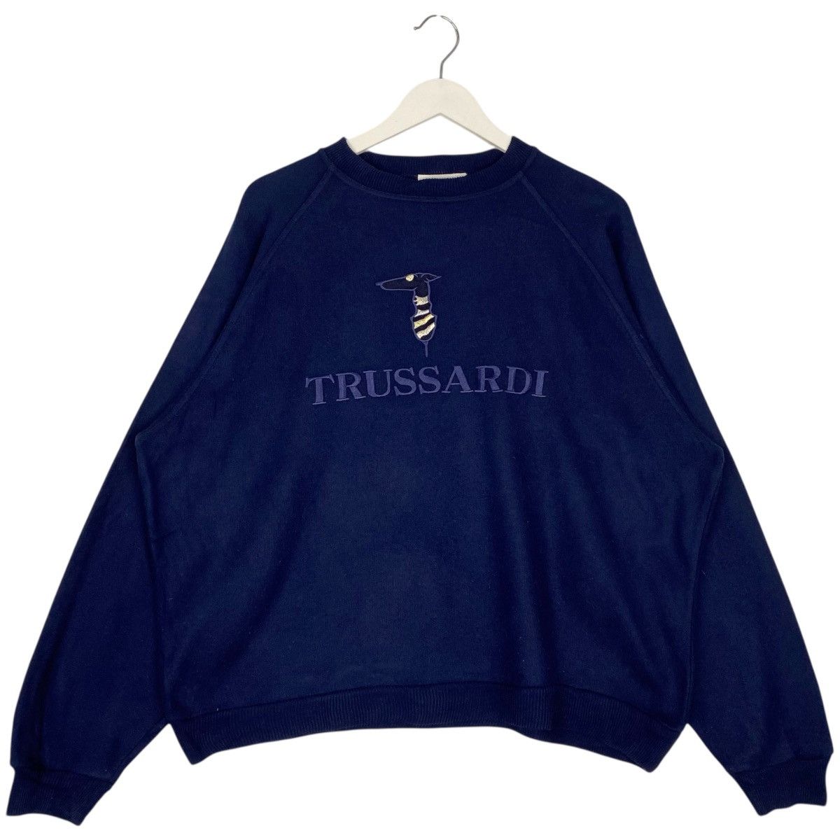 Vintage Vintage 90s Trussardi Sweatshirt Crewneck In Italy Big Logo Size US M / EU 48-50 / 2 - 4 Thumbnail