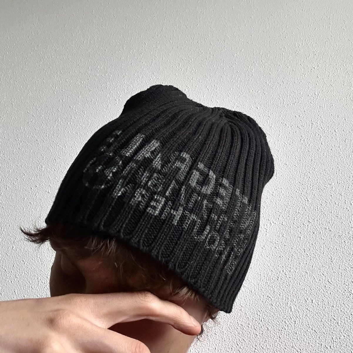 Hysteric Glamour × Undercover Japan Integrale Yohji Yamamoto Vibe Ribbed Hat Beanie Size ONE SIZE - 3 Thumbnail