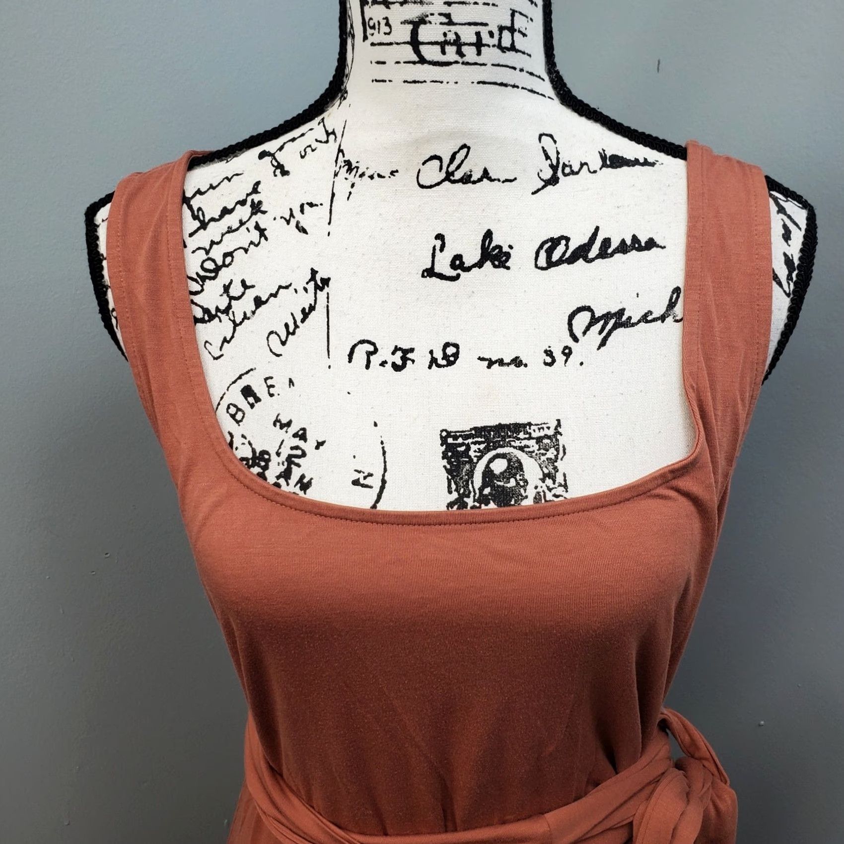Ann Taylor Ann Taylor Factory Long Dress Womens L Pink Tie Waisted Stretch Strap Maxi Sleeveless - Durable RayonDress Size L / US 10 / IT 46 - 3 Thumbnail