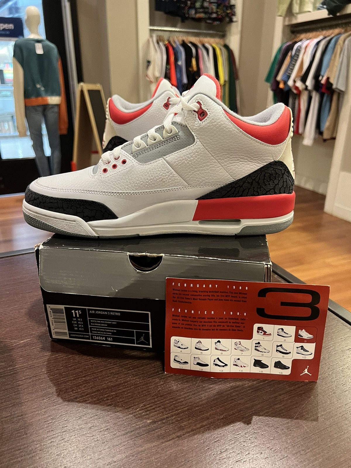 Jordan Brand Jordan 3 retro ‘fire red’ 2007 Size US 11.5 / EU 44-45 - 5 Thumbnail