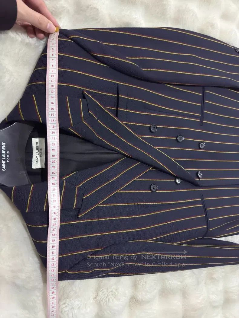 Saint Laurent Paris Saint Laurent Paris Striped double-breasted men's suit Size US M / EU 48-50 / 2 - 7 Thumbnail