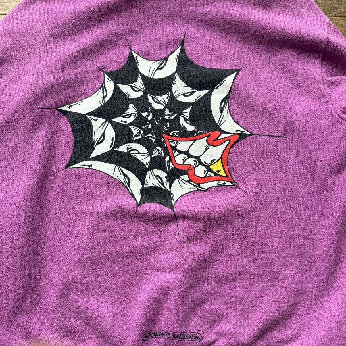 Chrome Hearts Matty Boy Purple Spider Web Hoodie