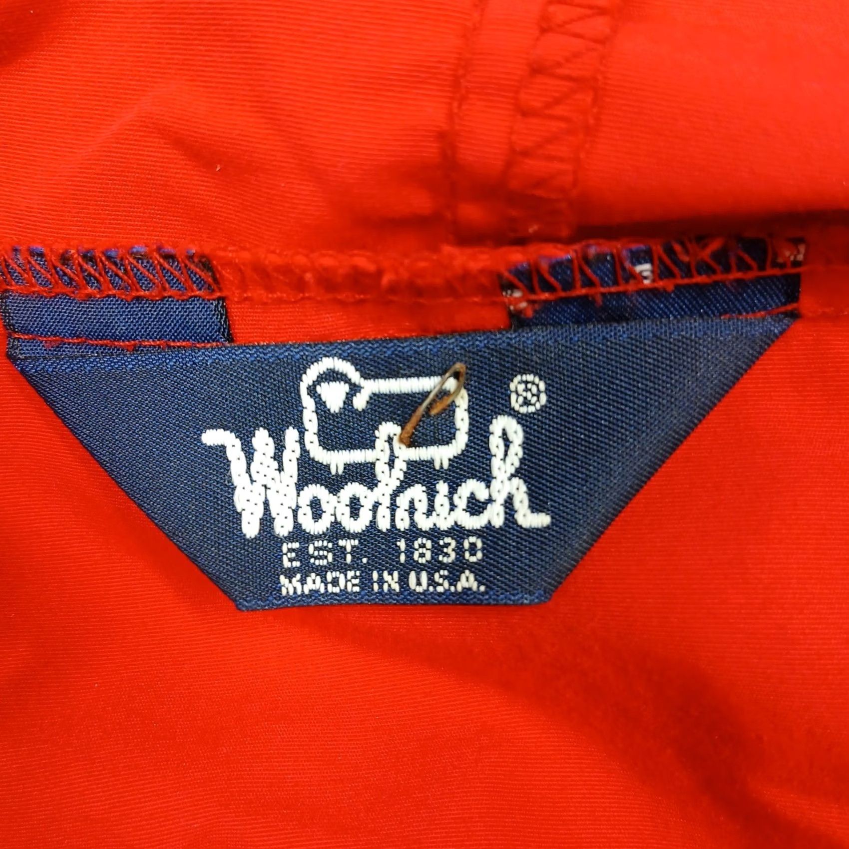 Vintage VINTAGE Woolrich Anorak Jacket Mens L Red Nylon Made in USA Pullover Hooded Zip Drawstring Casual Outer Shell Nylon Size US L / EU 52-54 / 3 - 4 Thumbnail