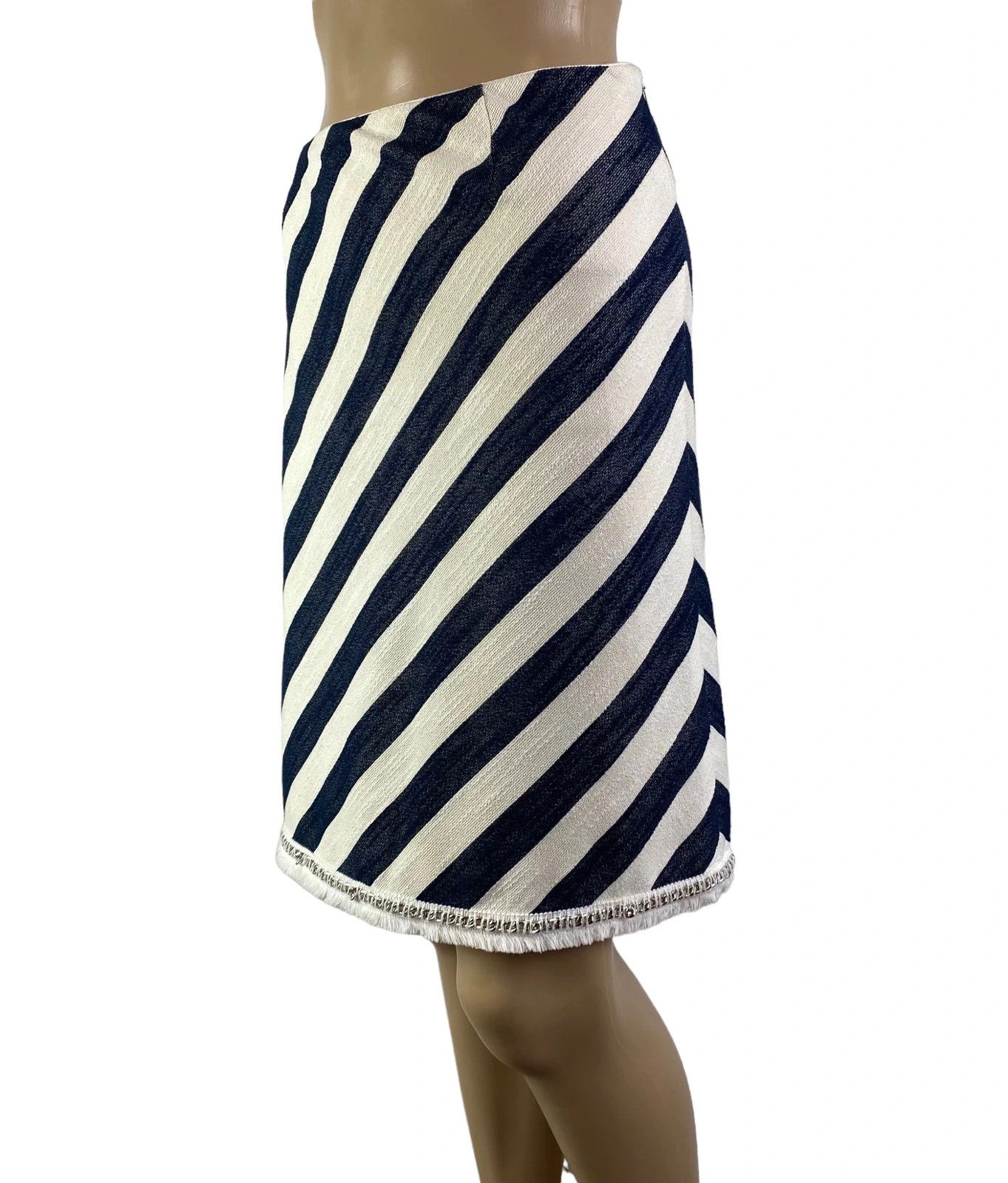 Laurel Laurel Skirt Striped Chain Decor size GB12 i44 Size 30" / US 8 / IT 44 - 5 Thumbnail