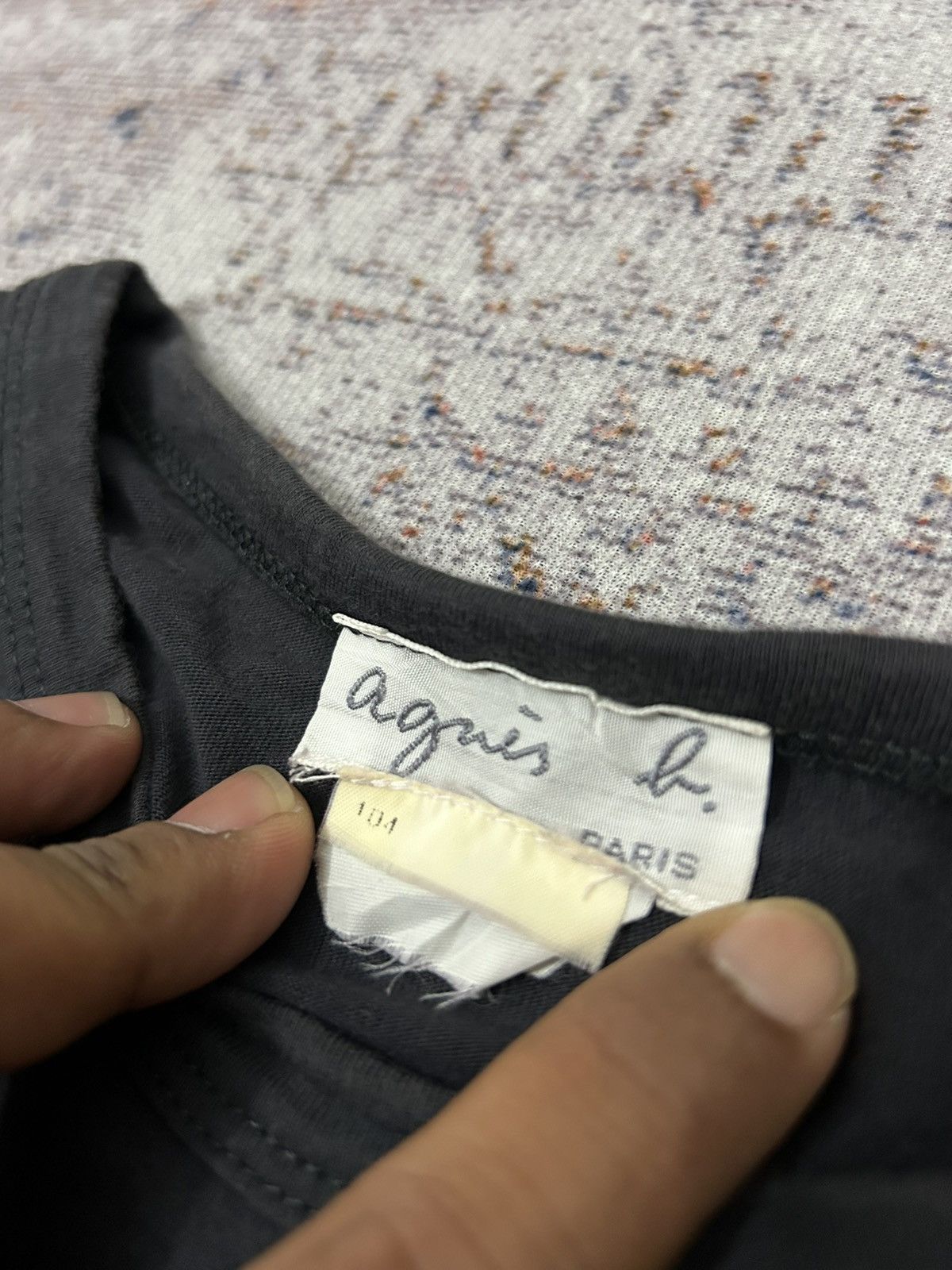 agnes b. Vintage Agnes B big Logo Long Shirt Size US M / EU 48-50 / 2 - 6 Thumbnail