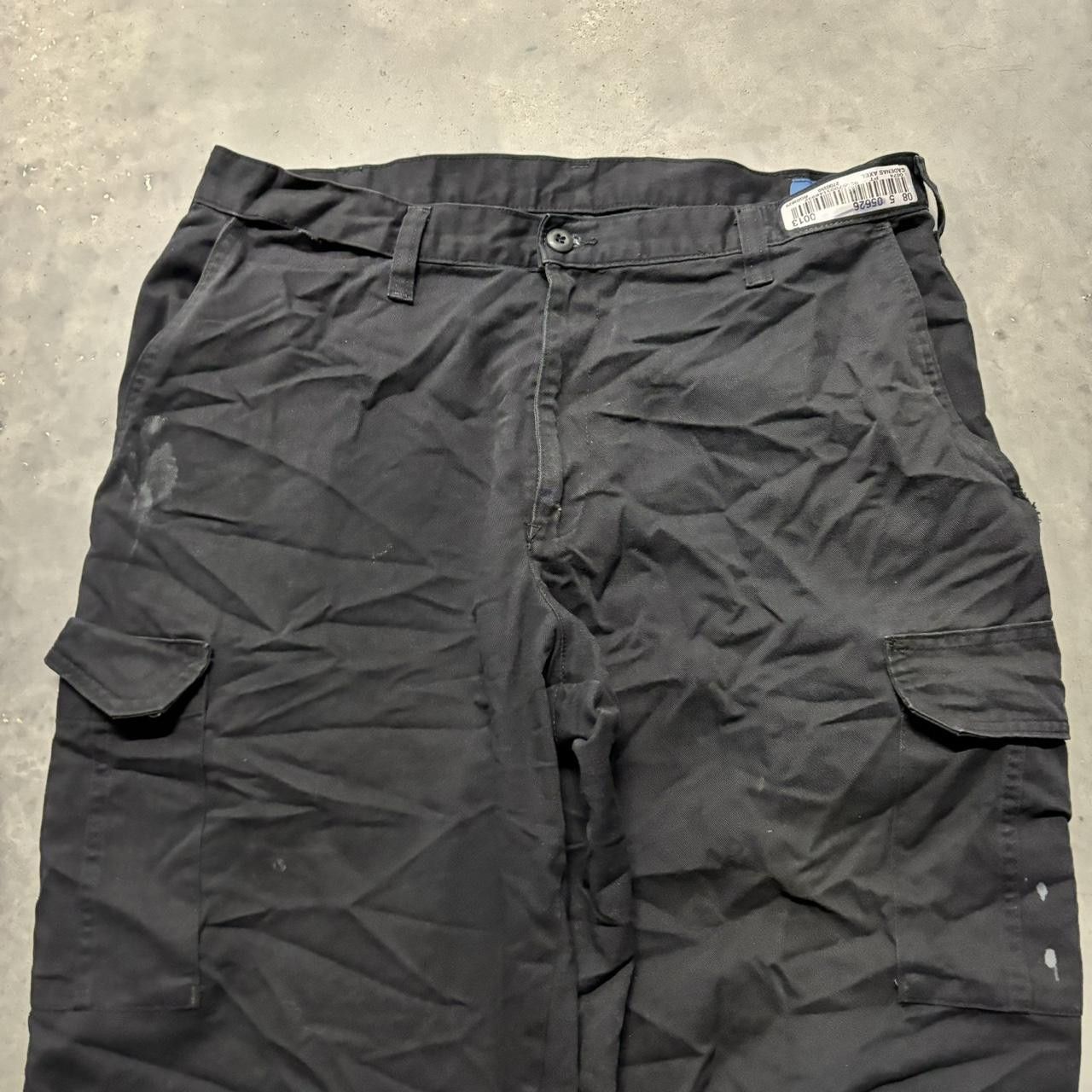 Japanese Brand × Vintage Crazy Vintage Y2K/2000s Baggy Grunge Black Skater Workwear Cargo Pants! Size US 36 / EU 52 - 5 Thumbnail