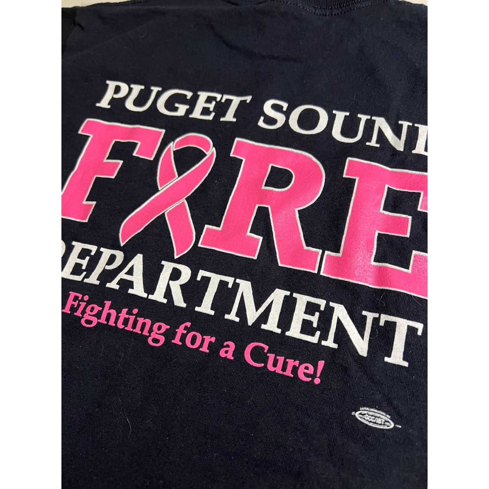 Vintage Small Puget Sound Fire T-shirt Local 1747 Fire Department Short Sleeve USA Made Unisex Adults S Blue Cotton Crew Neck Mens Womens Boys Girls Size US S / EU 44-46 / 1 - 7 Thumbnail