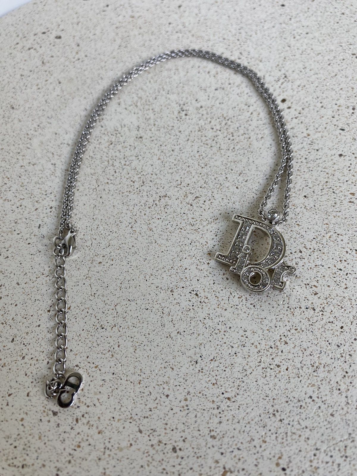 Dior × Vintage Christian Dior necklace rhinestones crystals charm chain Size ONE SIZE - 1 Thumbnail