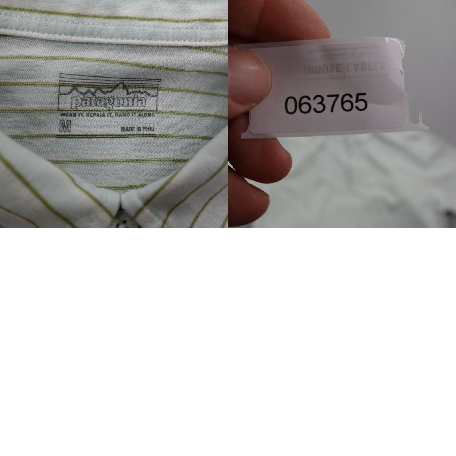 Patagonia Patagonia Polo Shirt Mens Medium Green Striped Pocket Organic Cotton Lightweight Size US M / EU 48-50 / 2 - 8 Thumbnail