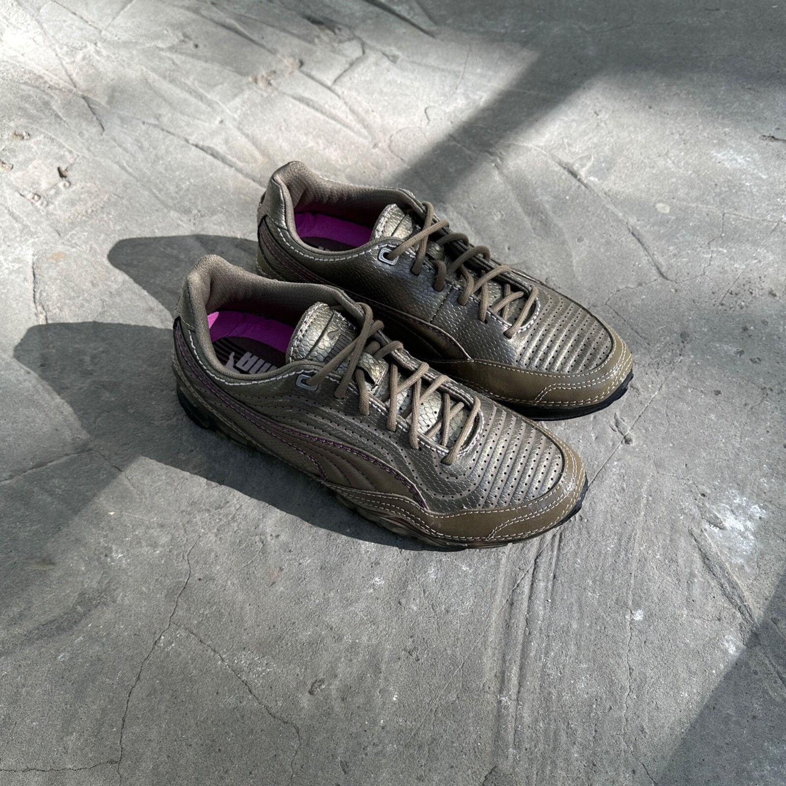 Puma Puma Cell Meio Vintage Rare Gold Bronze Sneakers 9009AC Size US 6 / IT 36 - 2 Thumbnail