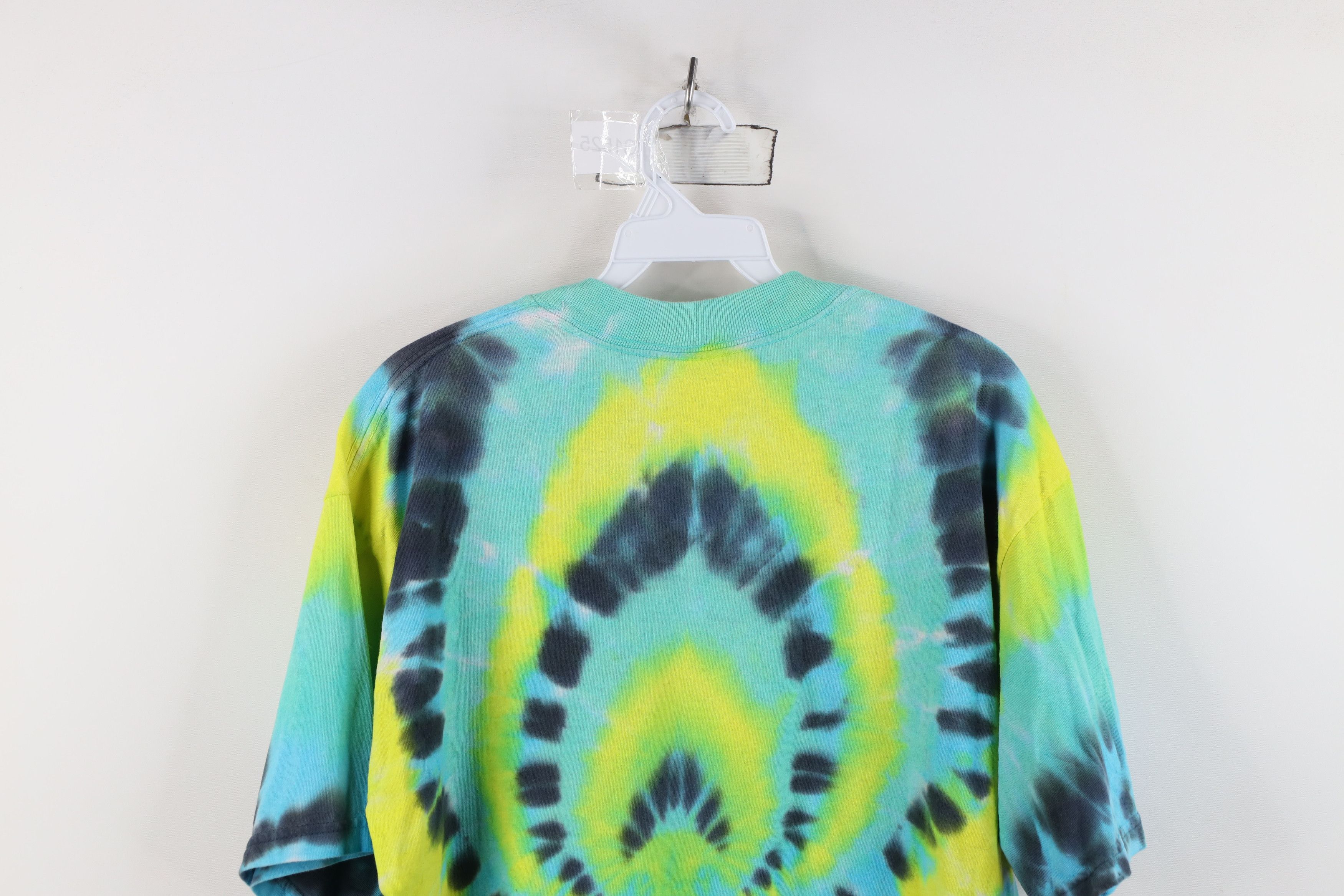 Vintage Vintage 90s Streetwear Tie Dye Acid Wash T-Shirt Trippy Size US L / EU 52-54 / 3 - 11 Thumbnail