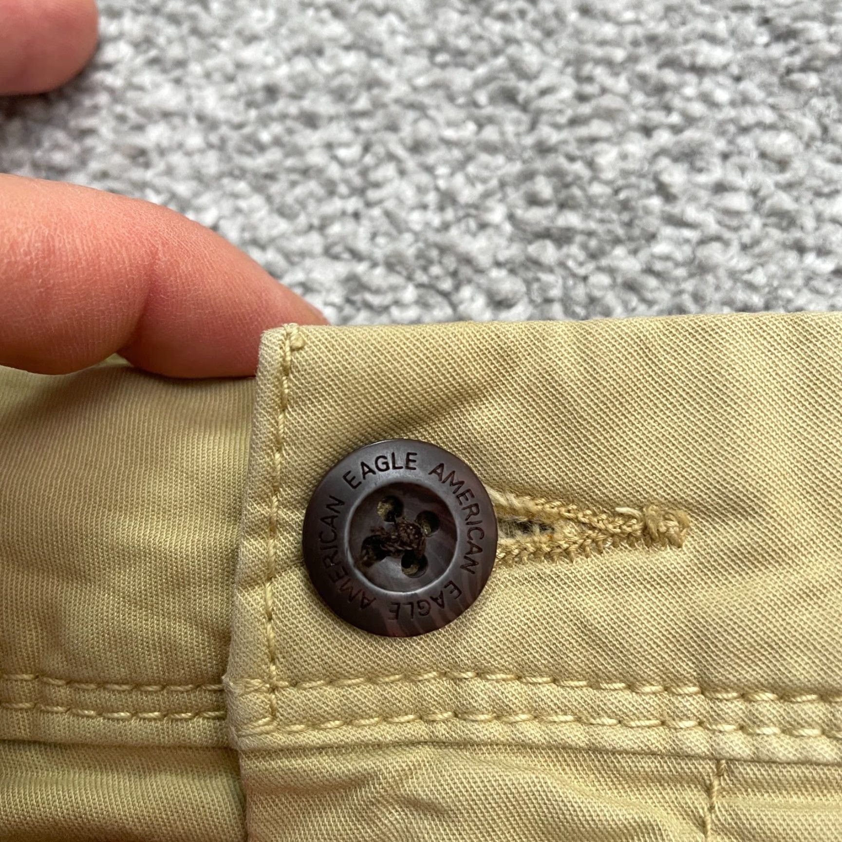 American Eagle Outfitters American Eagle Slim Fit Khaki Pants Mens 30x28 Brown Stretch Casual Workwear Size US 28 / EU 44 - 3 Thumbnail