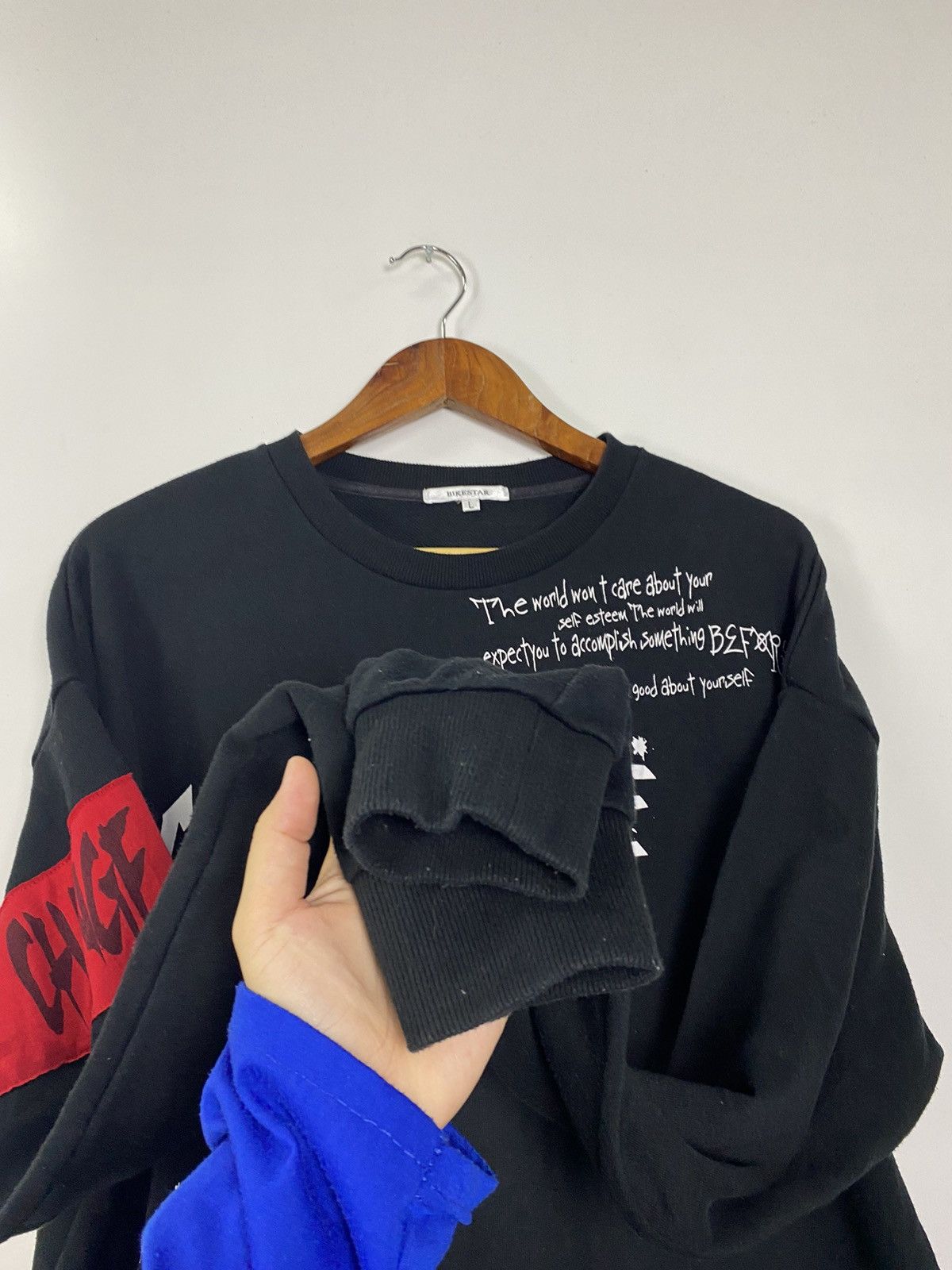 Japanese Brand × Vintage Vintage Bike star punk style sweater Size US L / EU 52-54 / 3 - 8 Thumbnail